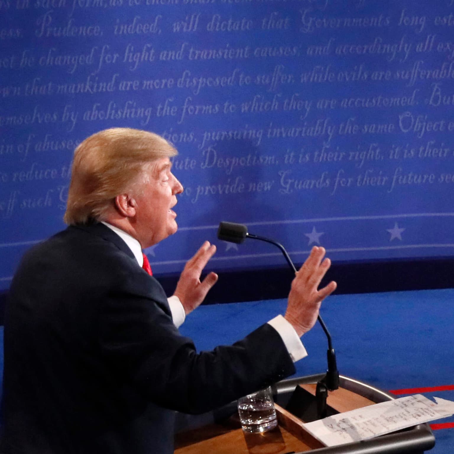 Should the presidential debate moderators hold candidates accountable? artwork