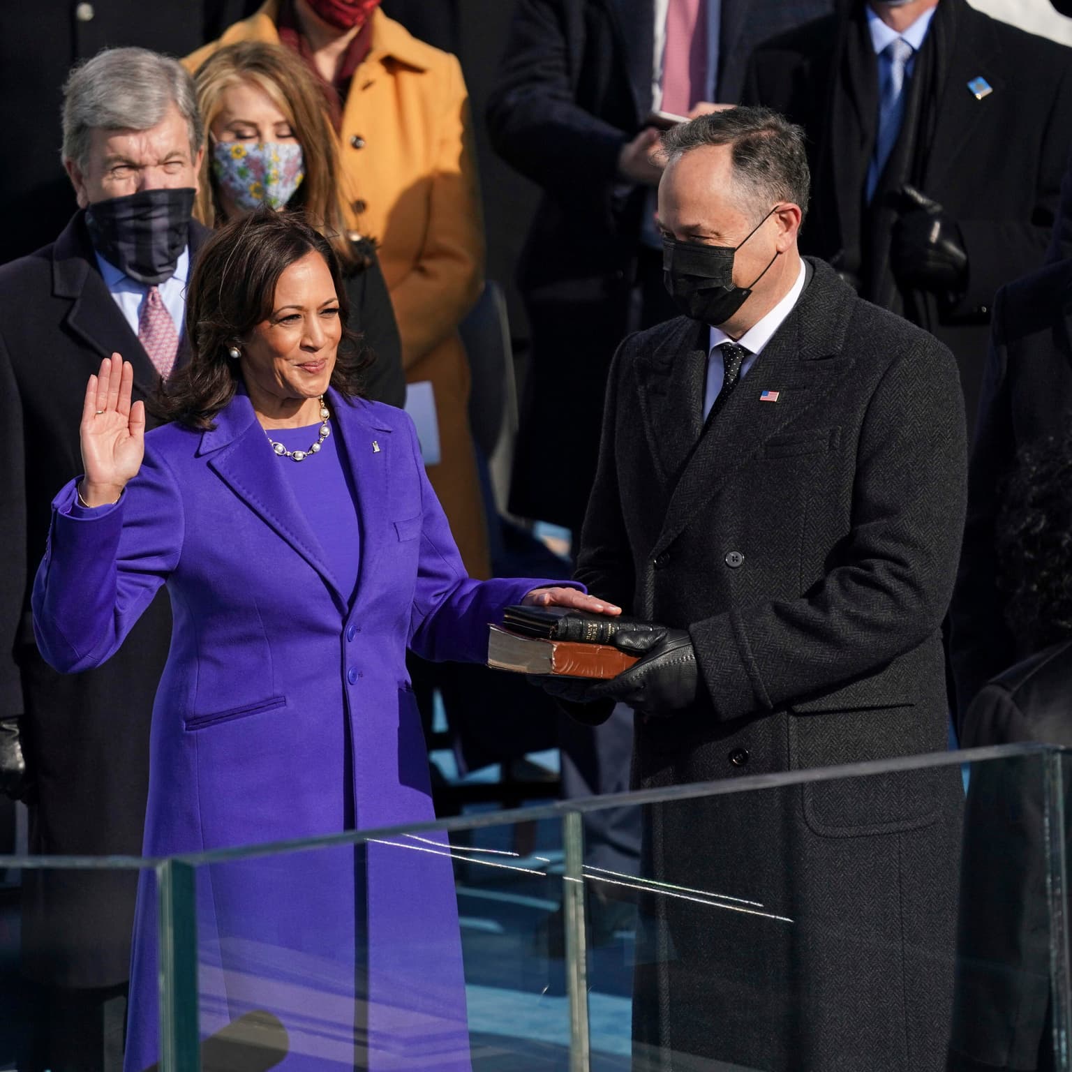 Kamala Harris is used to firsts. But can she be the first female president? artwork