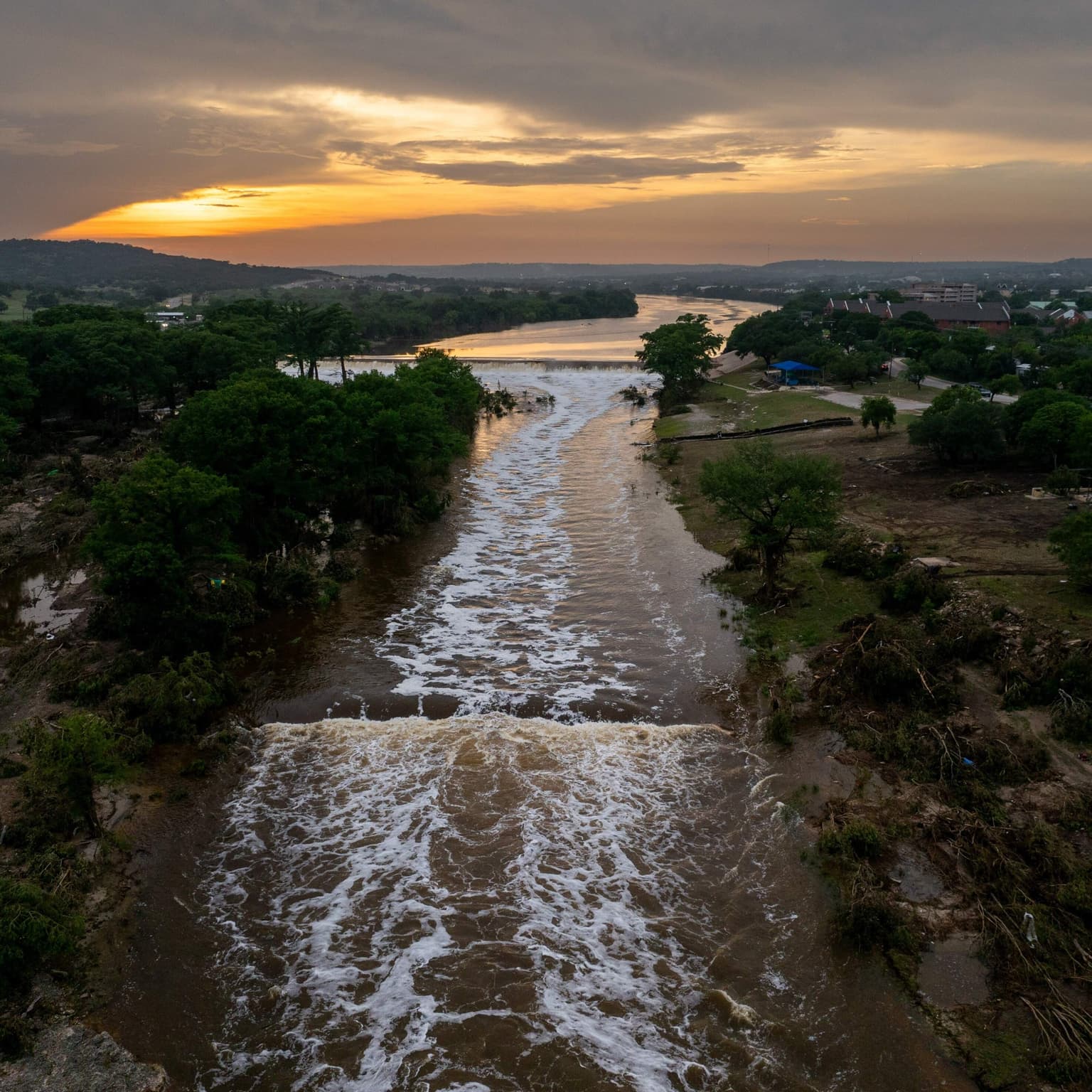 Flooding is common in Texas Hill Country. This was different artwork