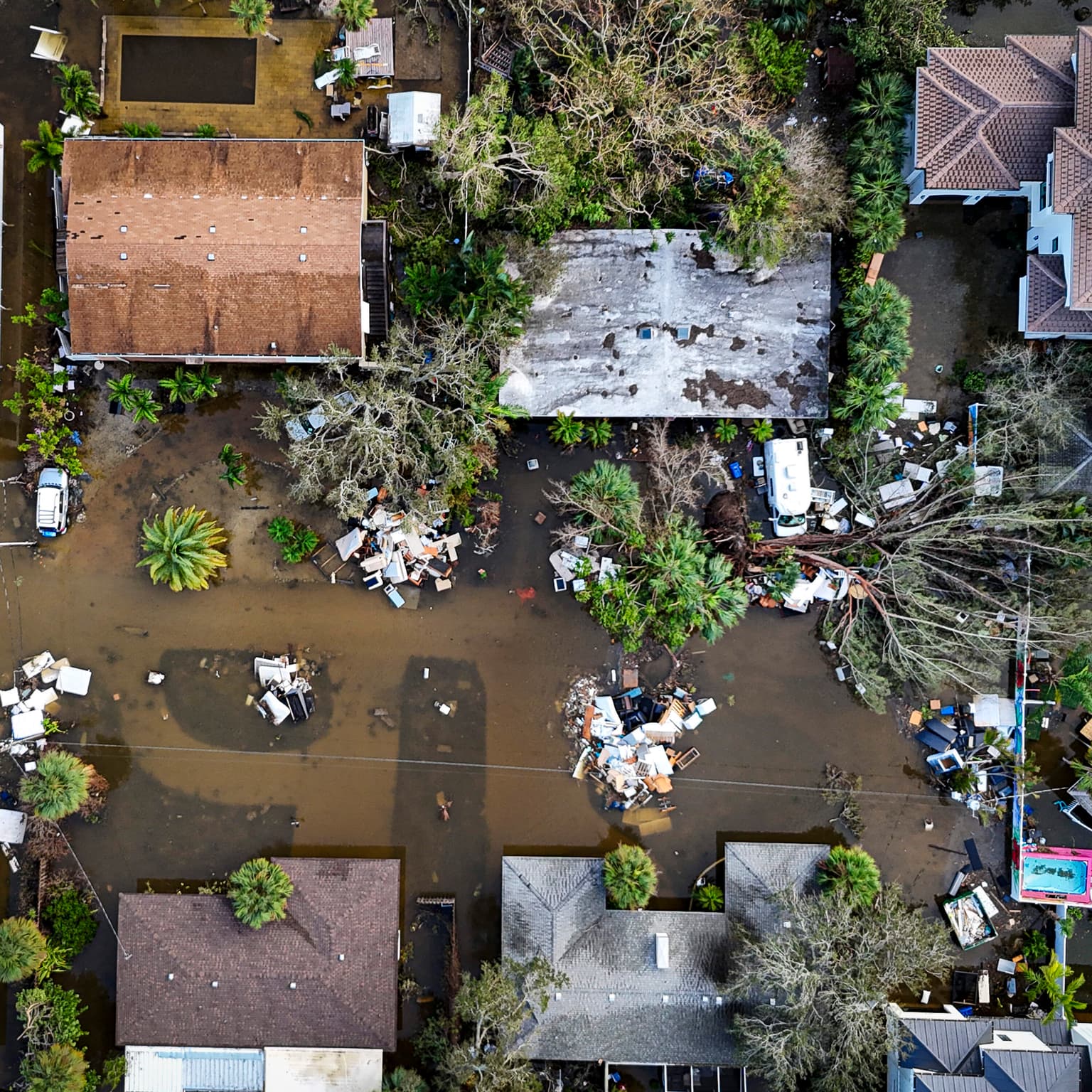 Hurricane Milton's path of destruction artwork