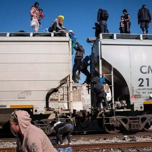 Riding 'La Bestia' with migrants in Mexico artwork