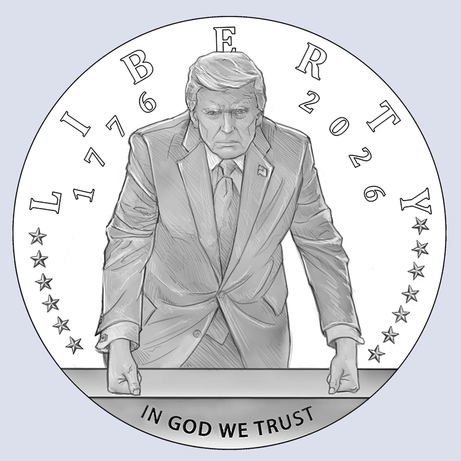 The Trump gold coin is not normal artwork