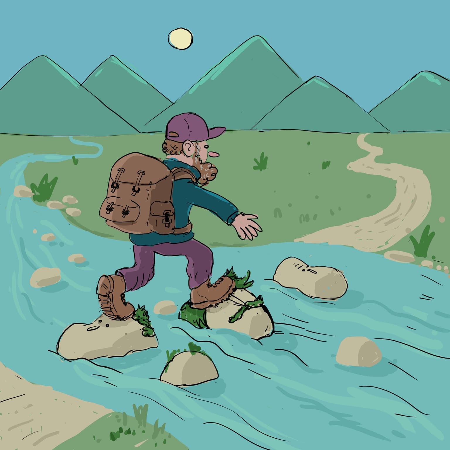 Hiking artwork