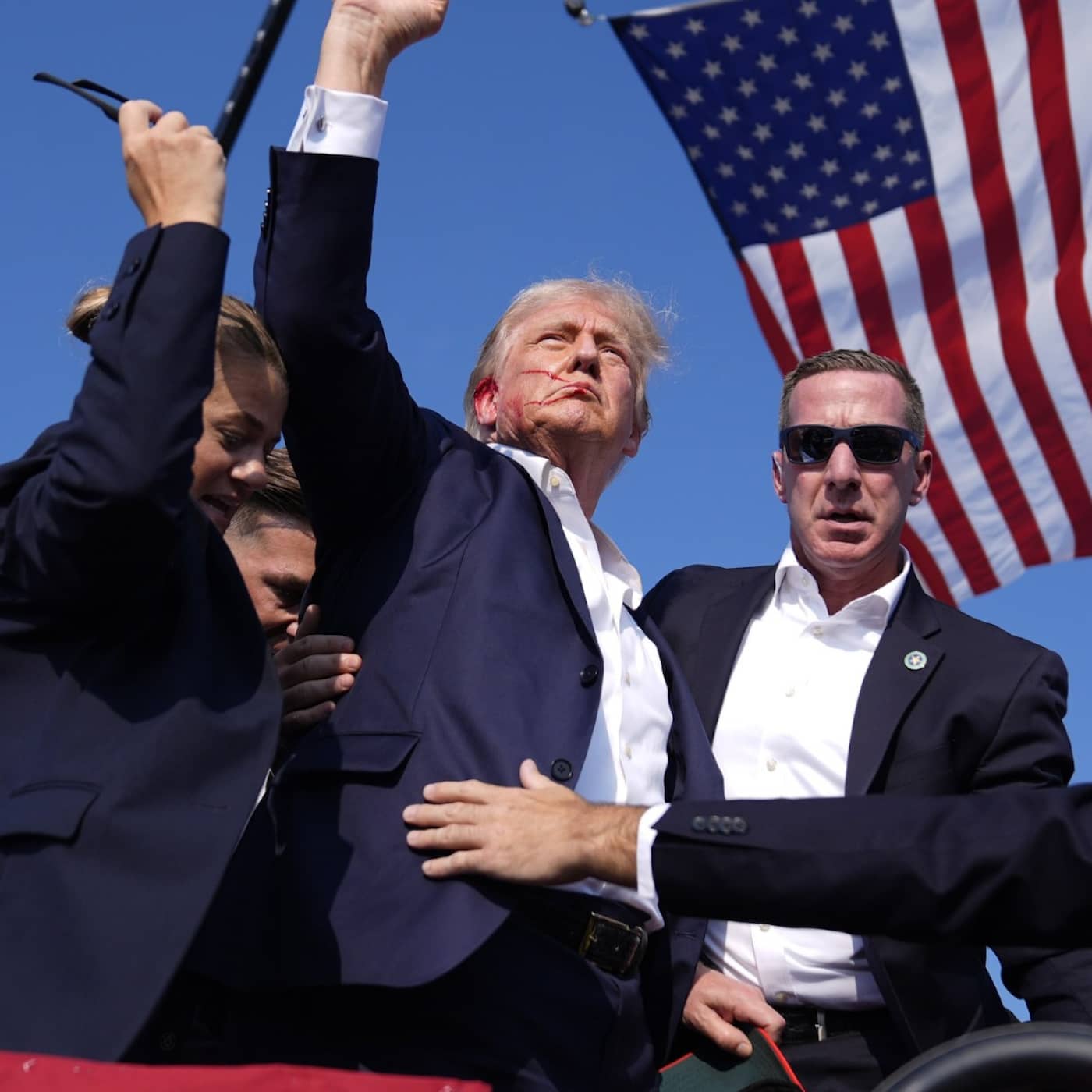 Trumpbilden som blev historisk på ett ögonblick artwork