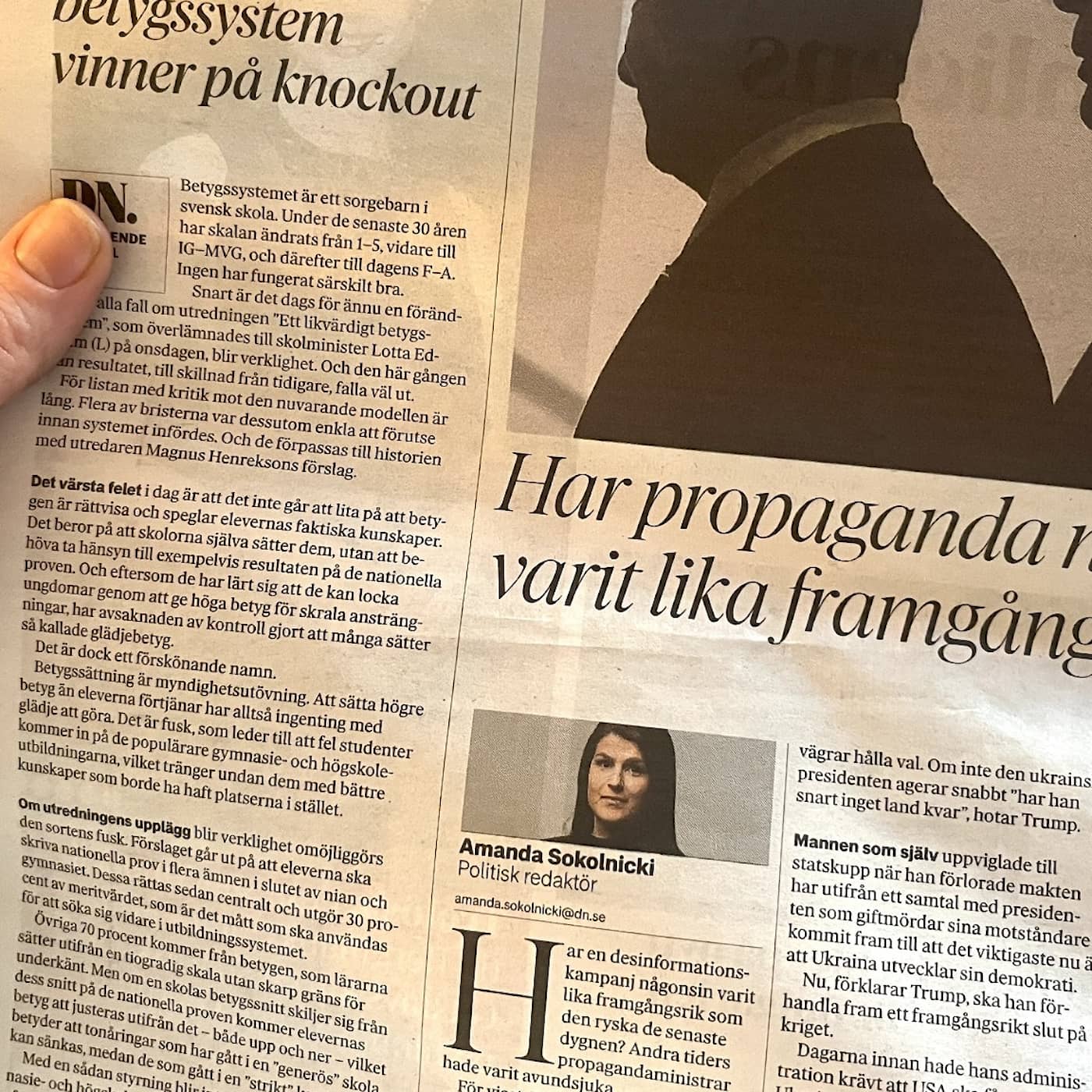 Sitter ledarsidorna i dödens väntrum? artwork