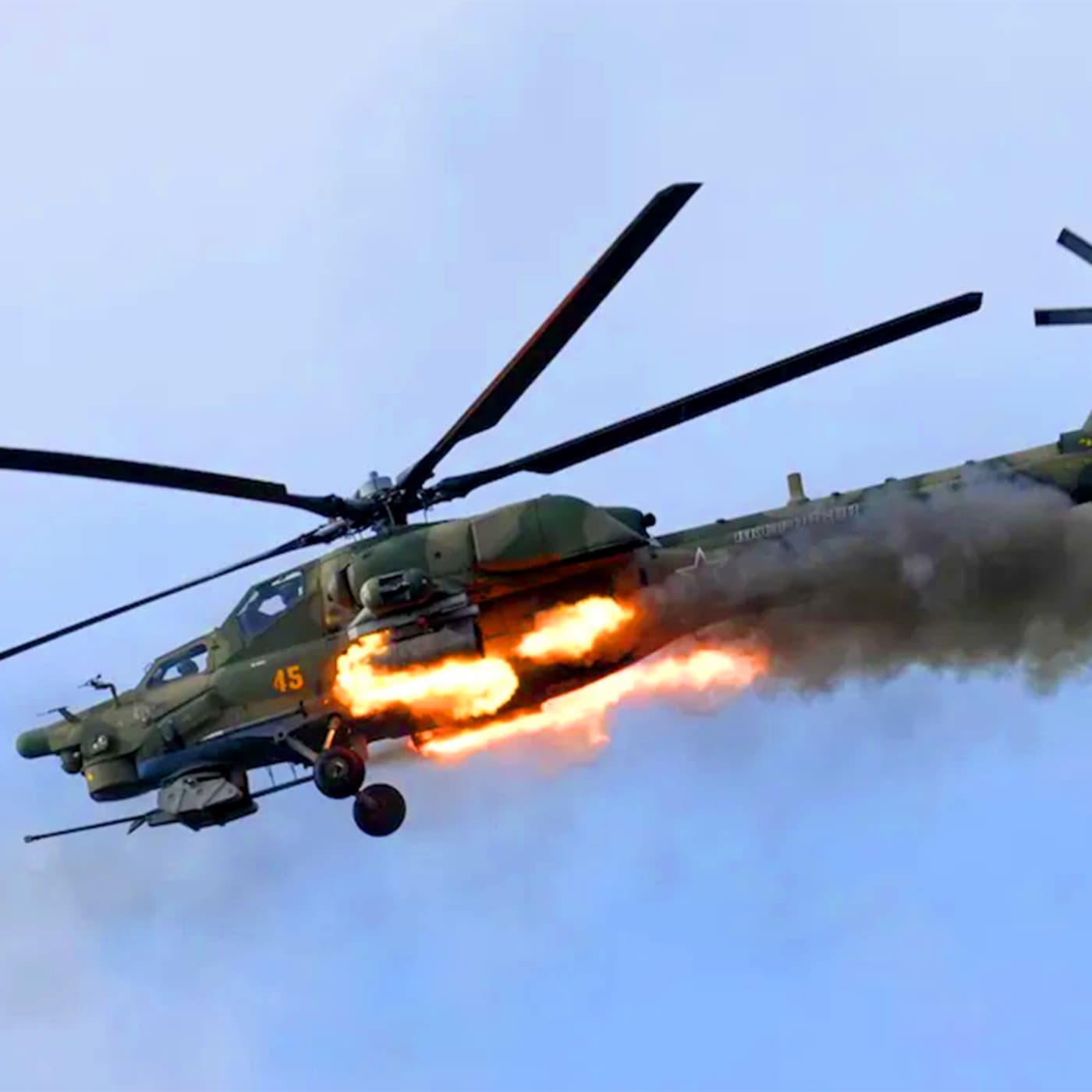Russian attack helicopters and fighter jets 'obliterated' amid largest combined strikes of war so far artwork