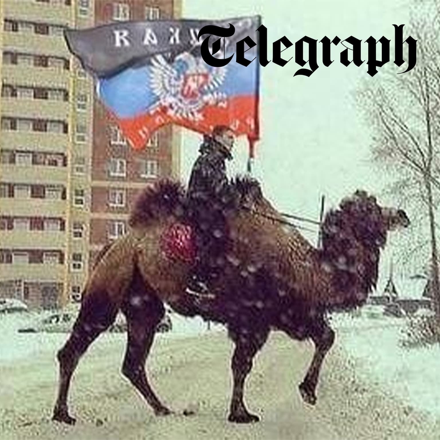 Ukraine strikes elite Russian unit on Black Sea oil rig & rescues camel from overrun Russian position artwork