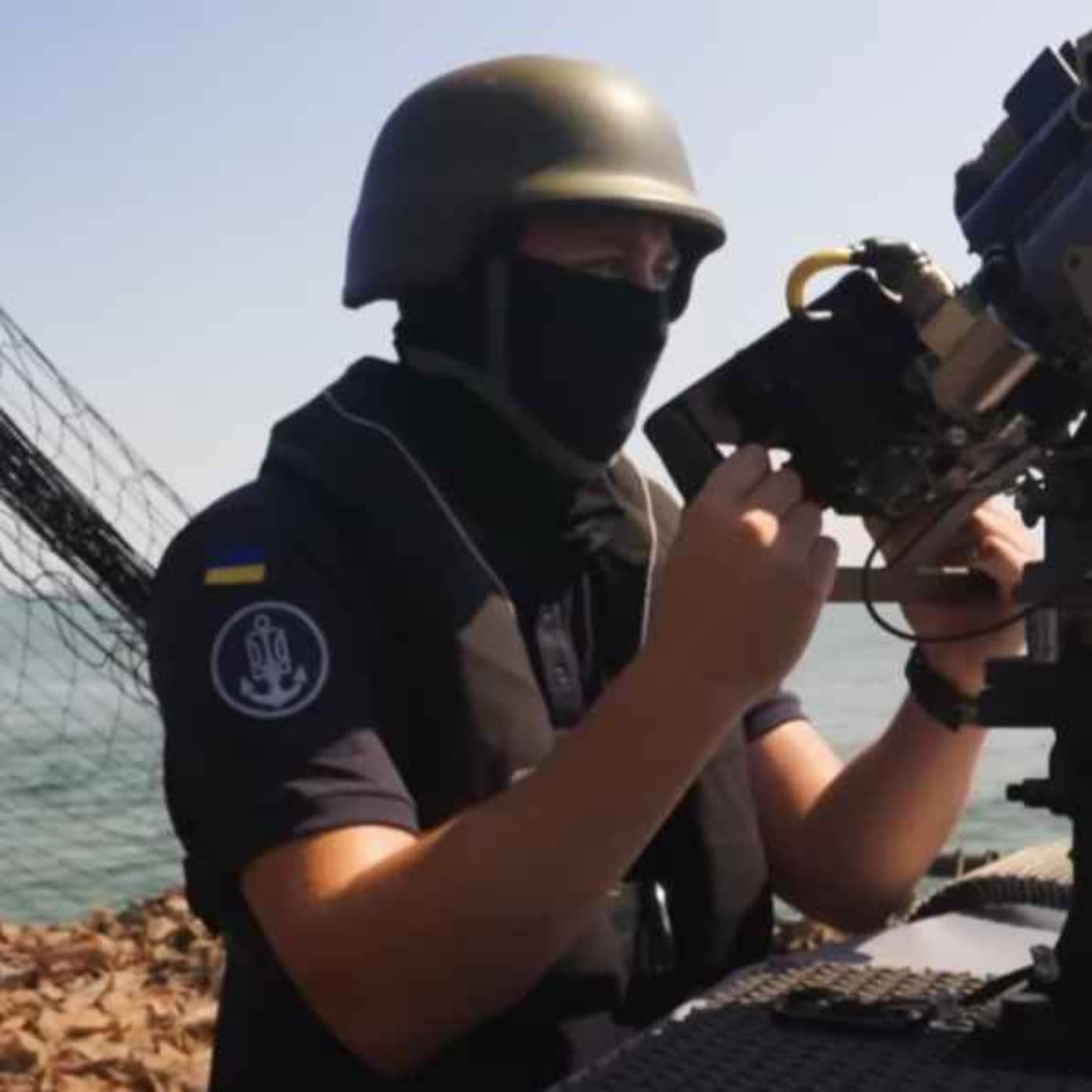 Spectacular explosion 'wipes out' Russian ammo dump & on patrol with Ukraine's Black Sea fleet artwork