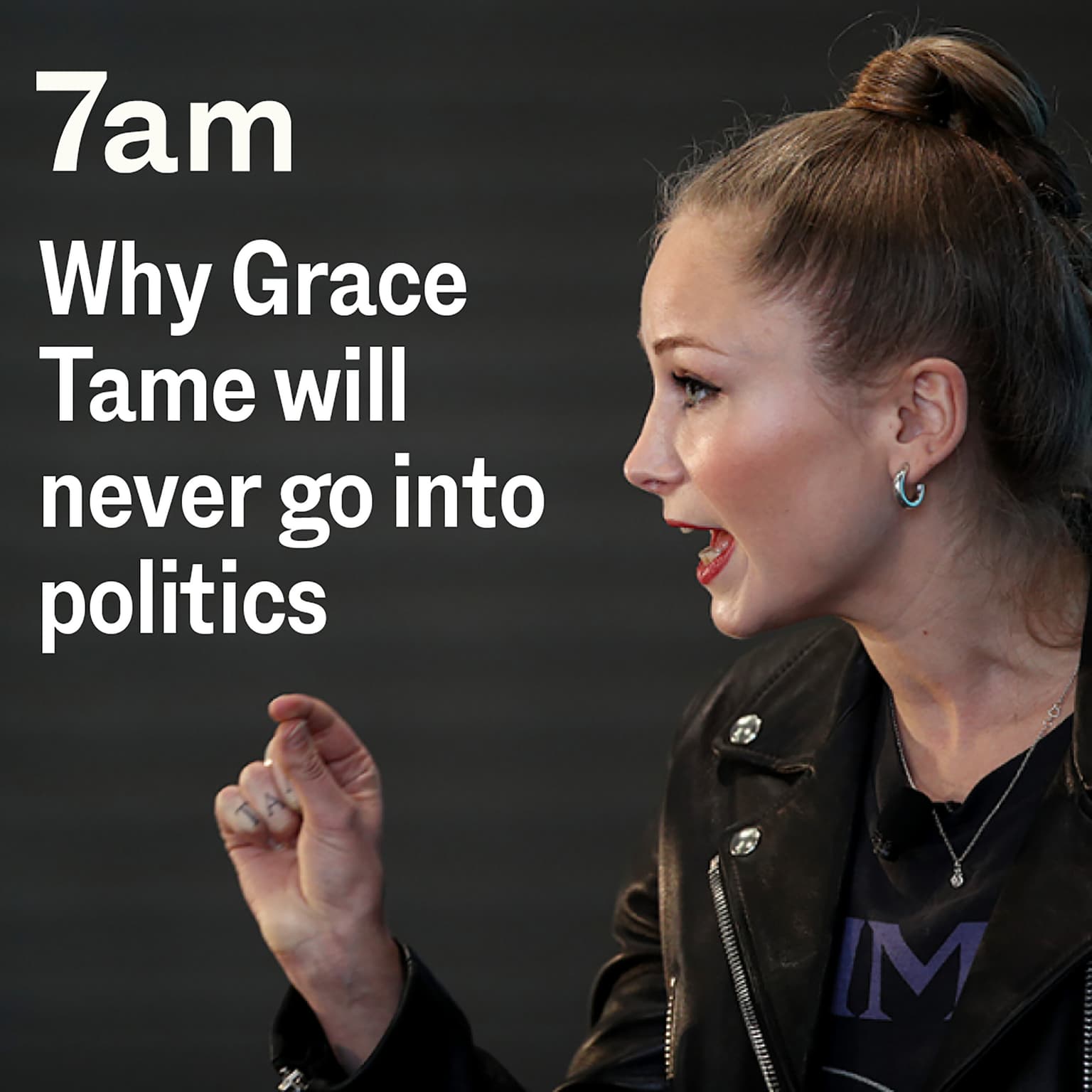 Why Grace Tame will never go into politics artwork