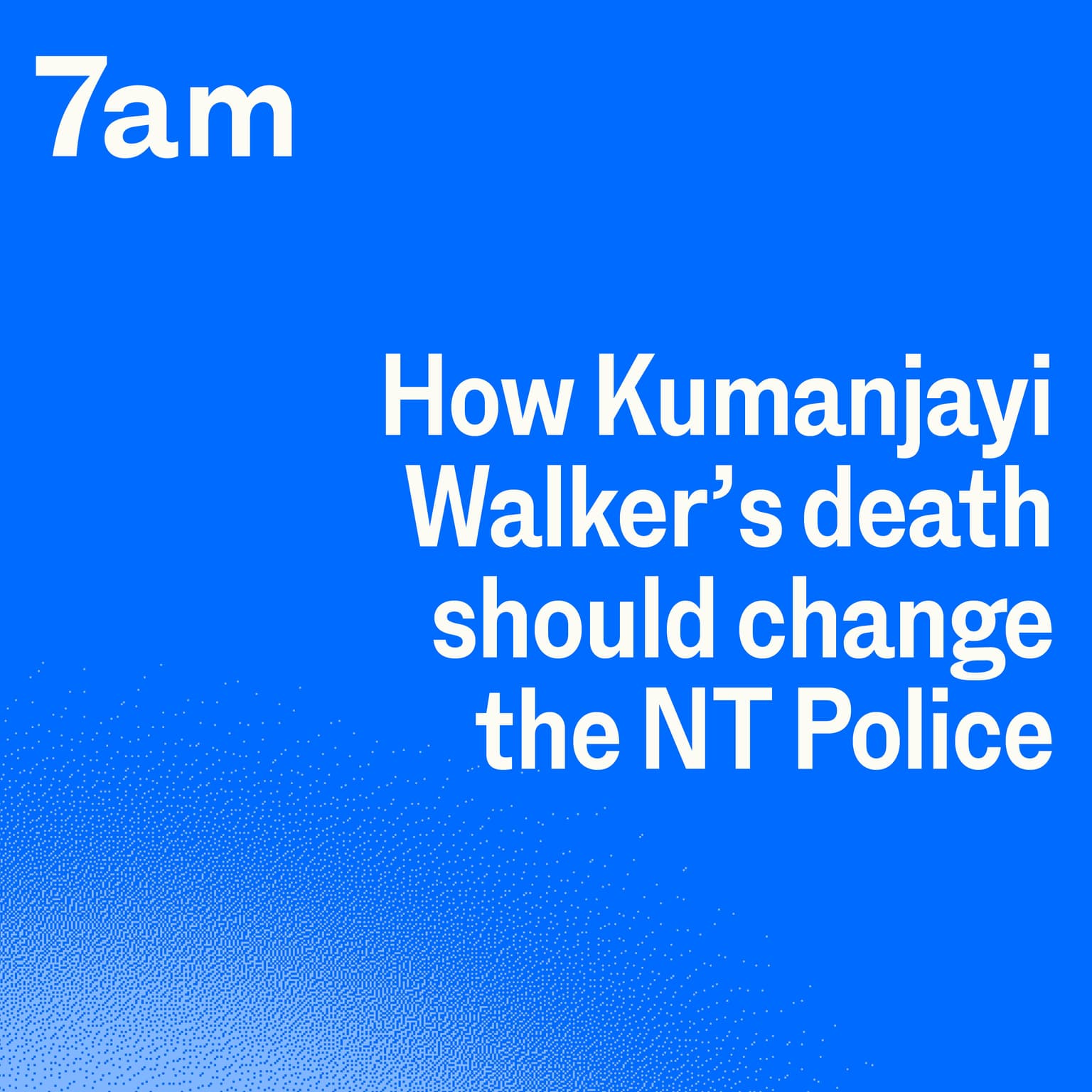 How Kumanjayi Walker’s death should change the NT Police artwork