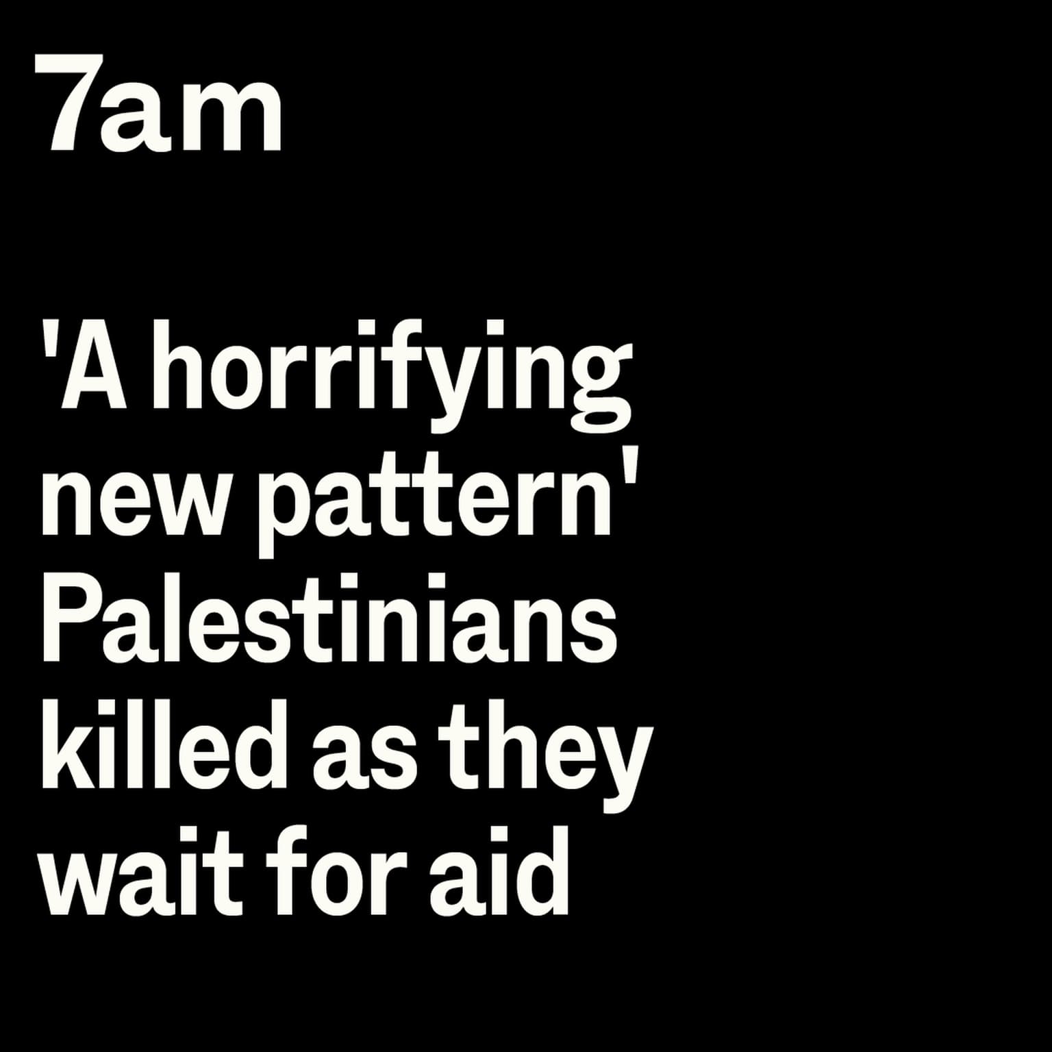 'A horrifying new pattern': Palestinians killed as they wait for aid artwork