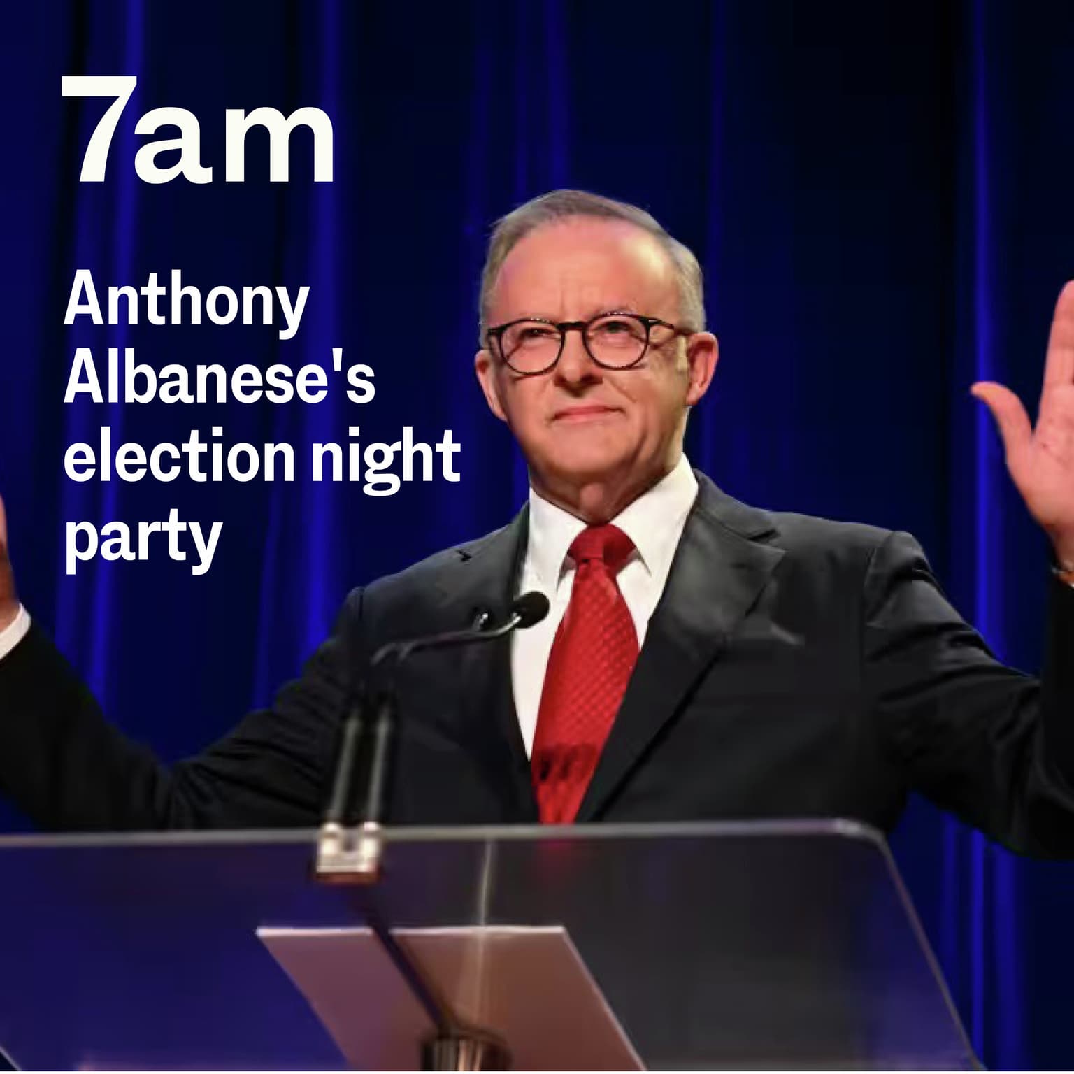 Anthony Albanese’s election night party artwork