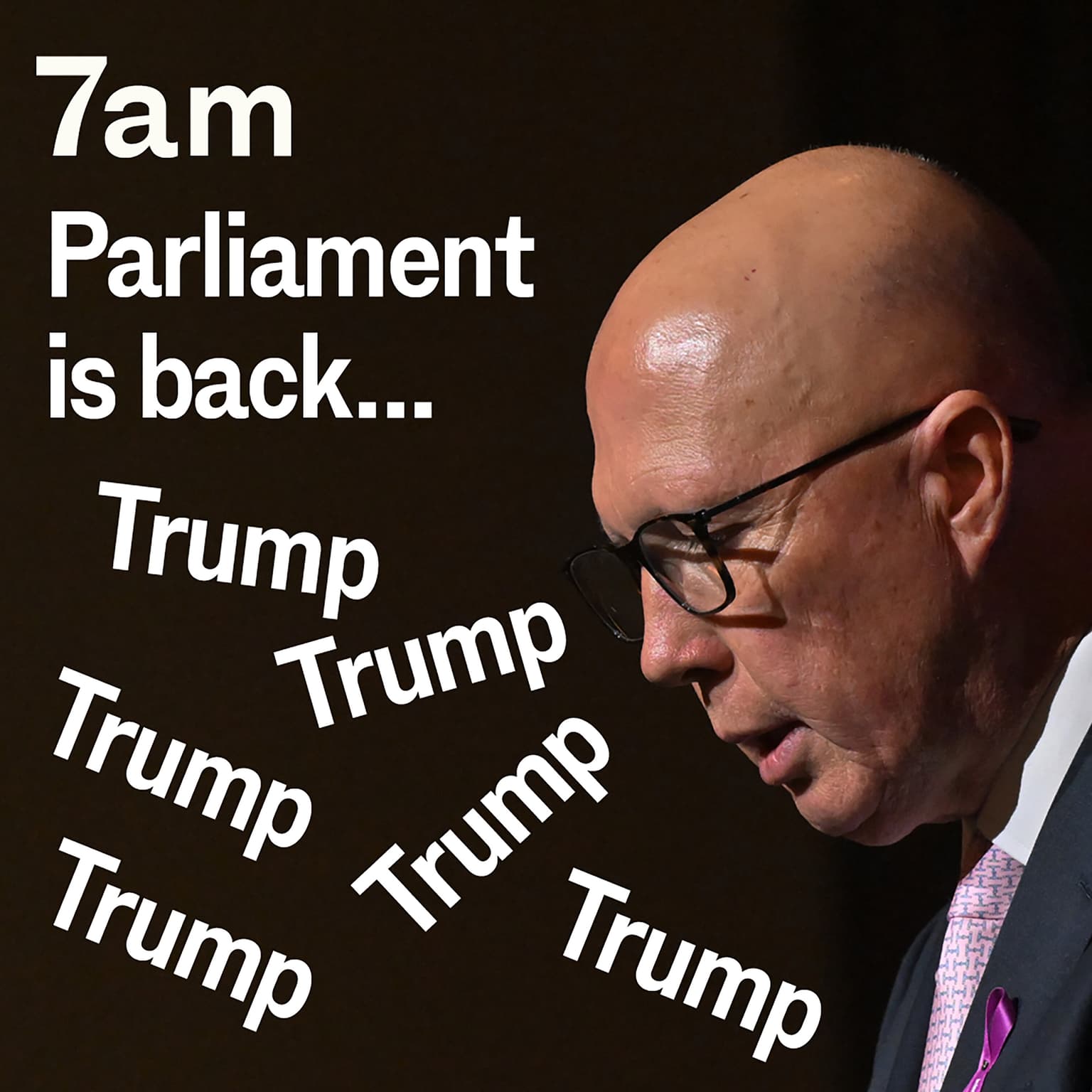 Parliament is back. Trump Trump Trump Trump Trump artwork