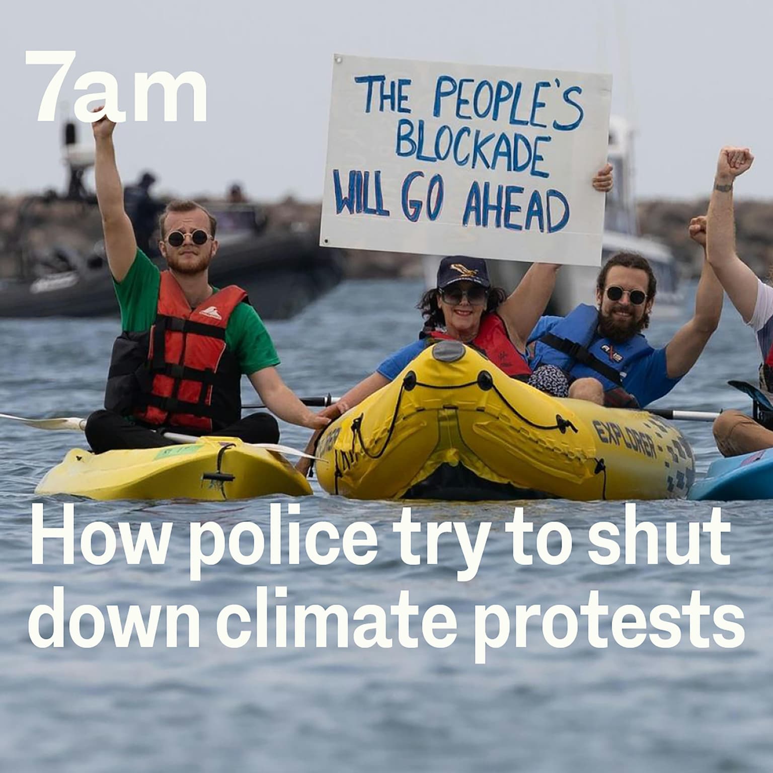 How police try to shut down climate protests artwork