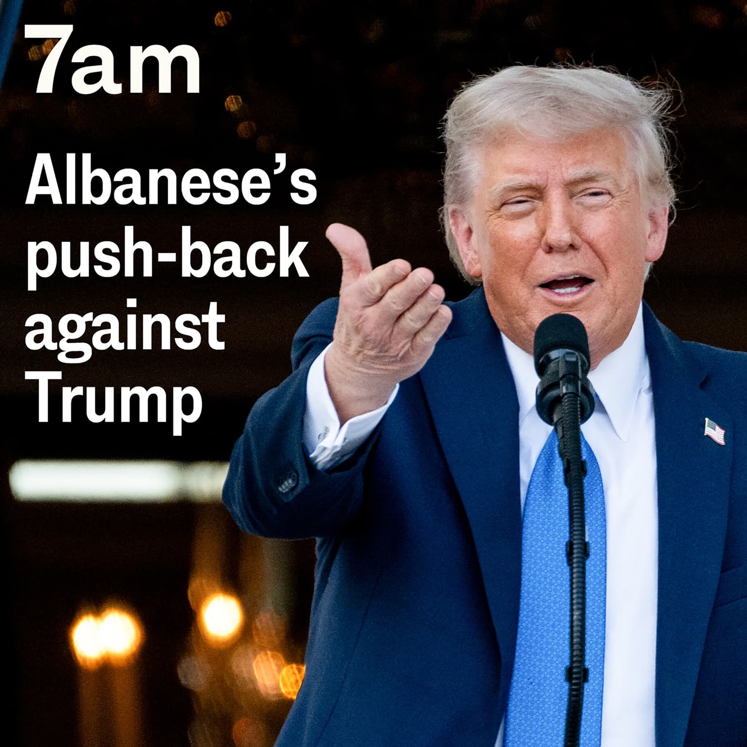 Albanese’s push-back against Trump artwork