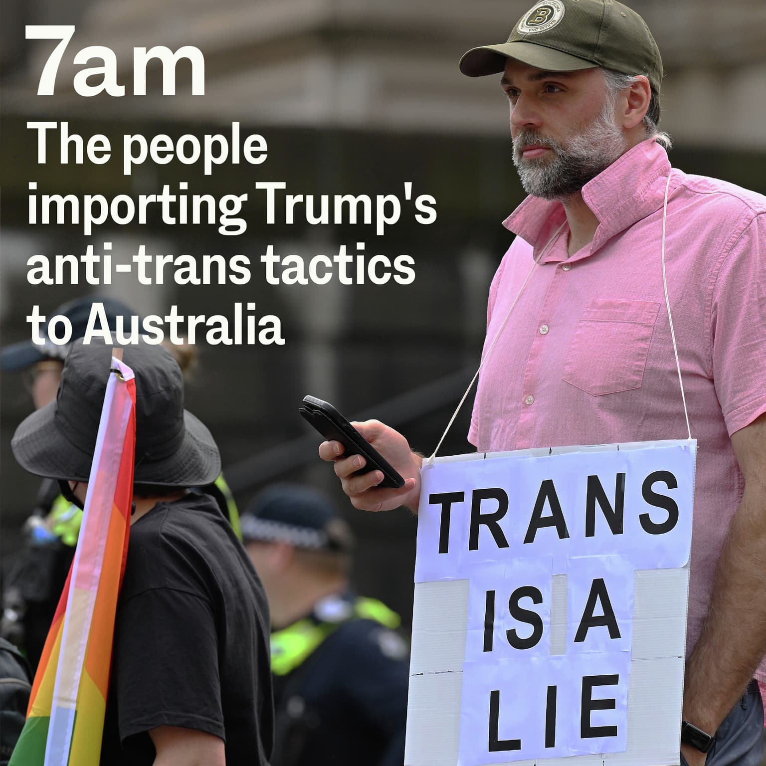 The people importing Trump's anti-trans tactics to Australia artwork