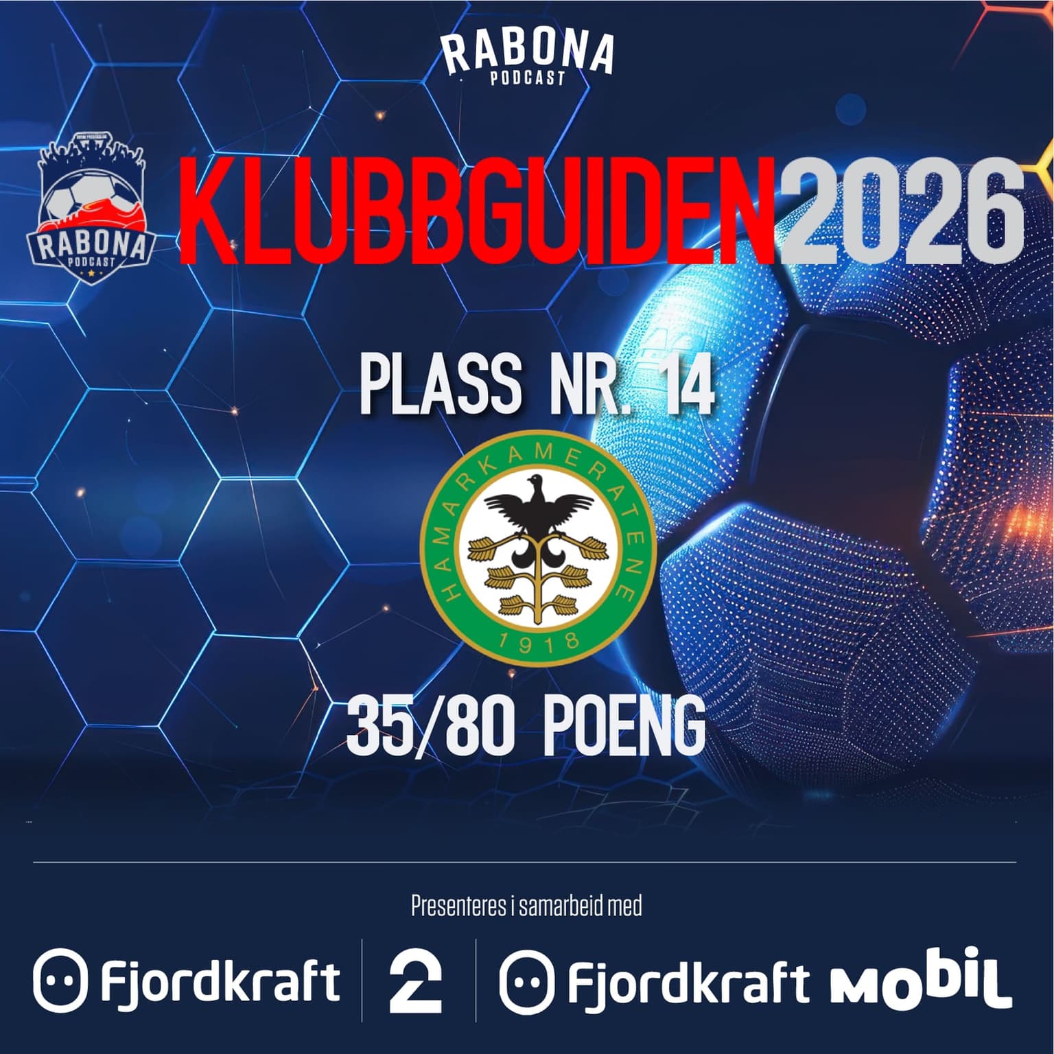 KlubbGuiden 14.plass: HamKam artwork