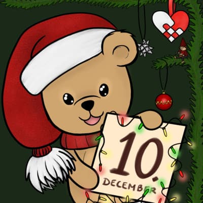 10. december - De små fodspor i skoven artwork