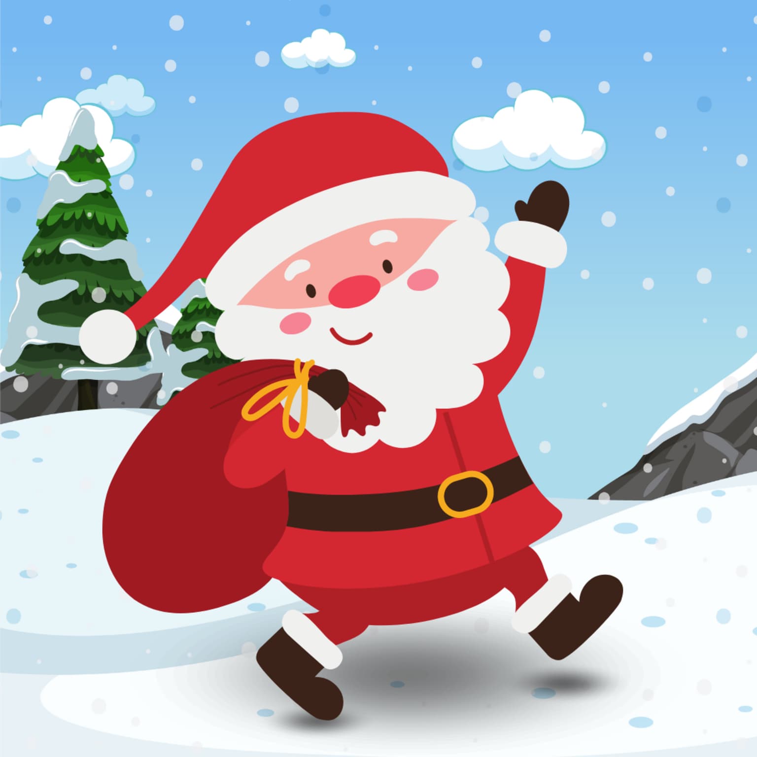 Geo hjælper Julemanden artwork