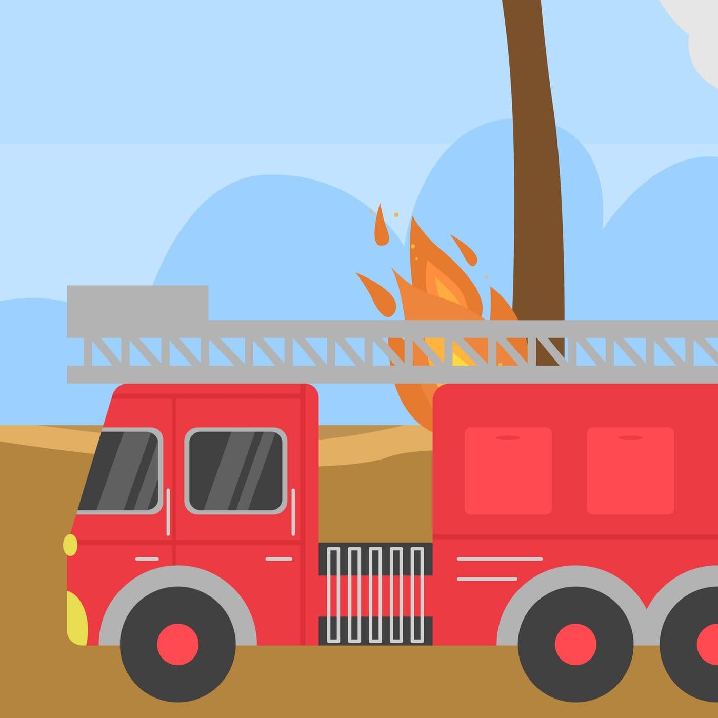 Geo slukker en ildebrand artwork