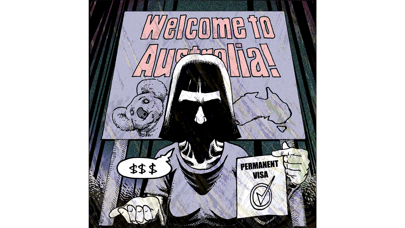 The woman who offers one last chance for an Australian visa artwork