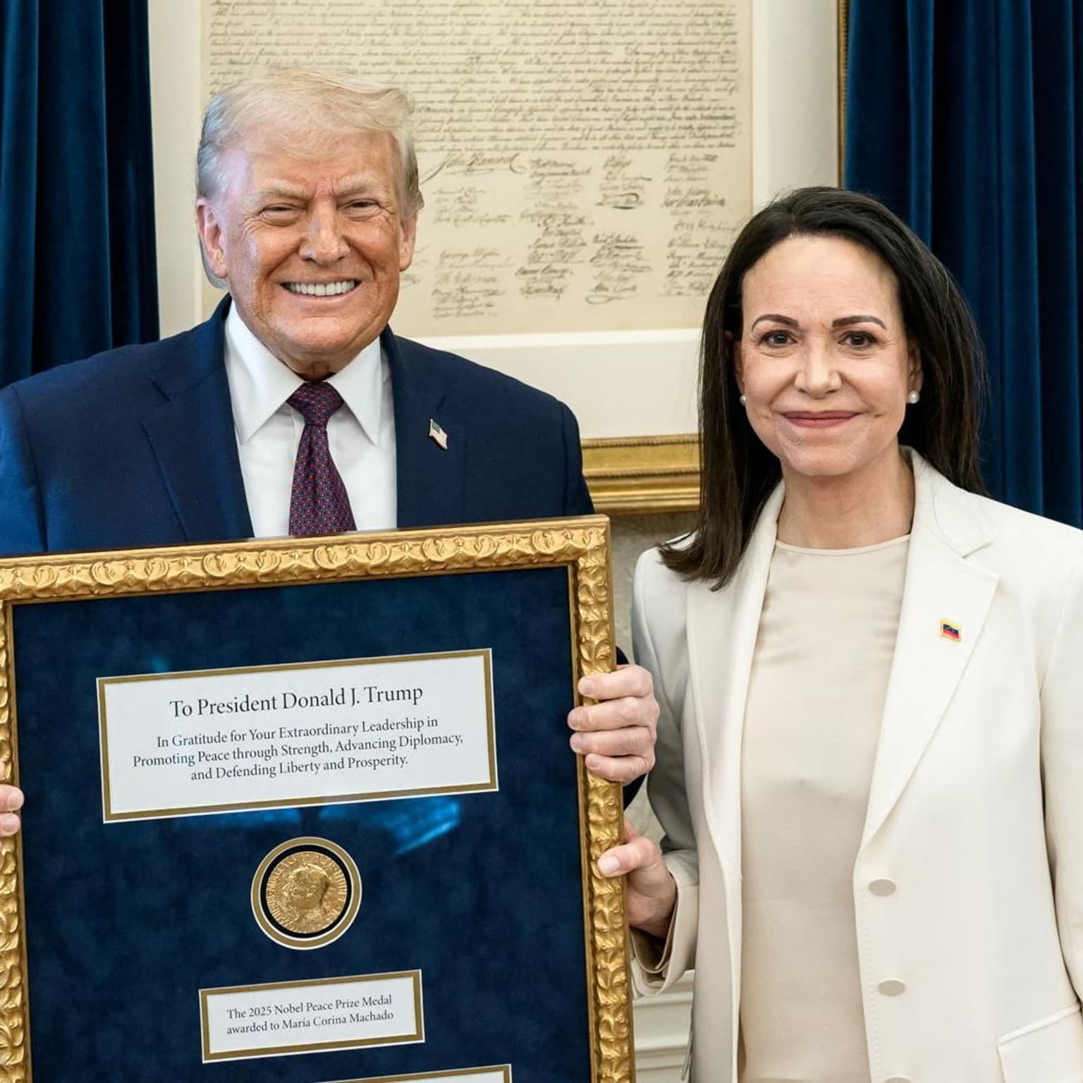 Trump gets his hands on Nobel peace prize – The Latest artwork