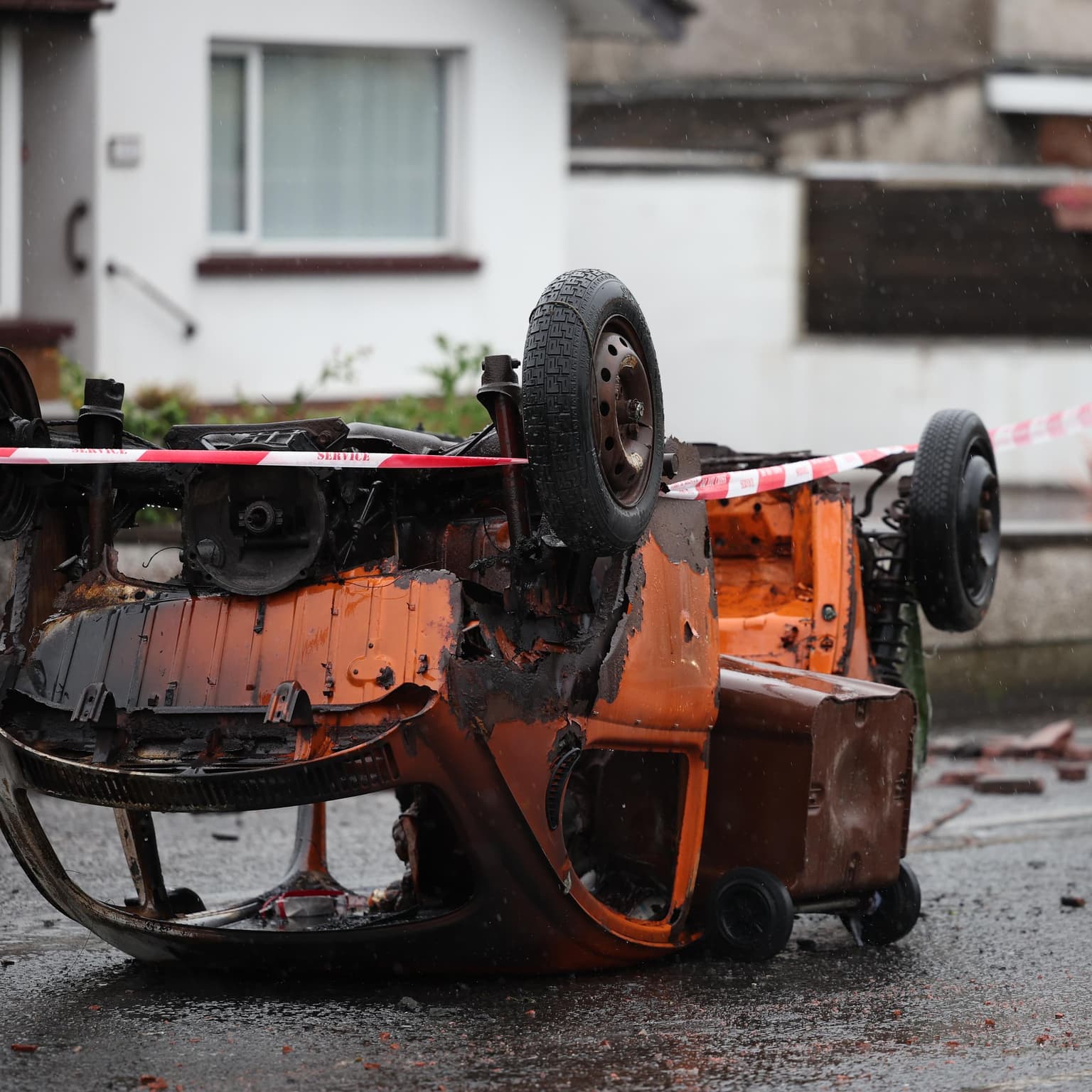 On the ground in the Belfast riots artwork