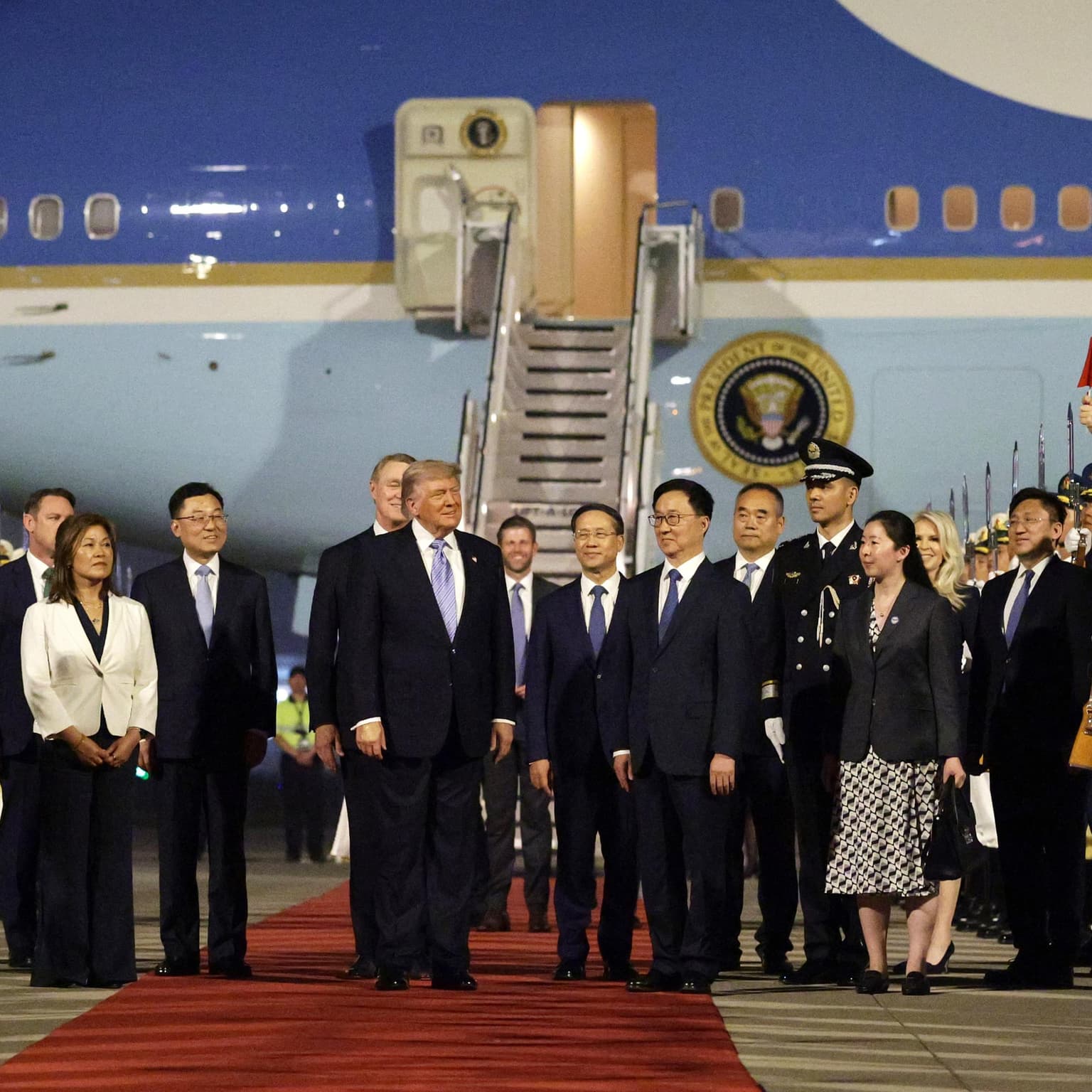 Trump, Hegseth, Musk: Maga lands in Beijing artwork