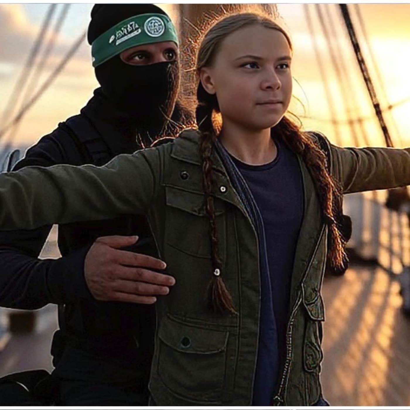 Greta Thunberg på lyxseglats för Freedom Flotilla – Svensk media deltar artwork