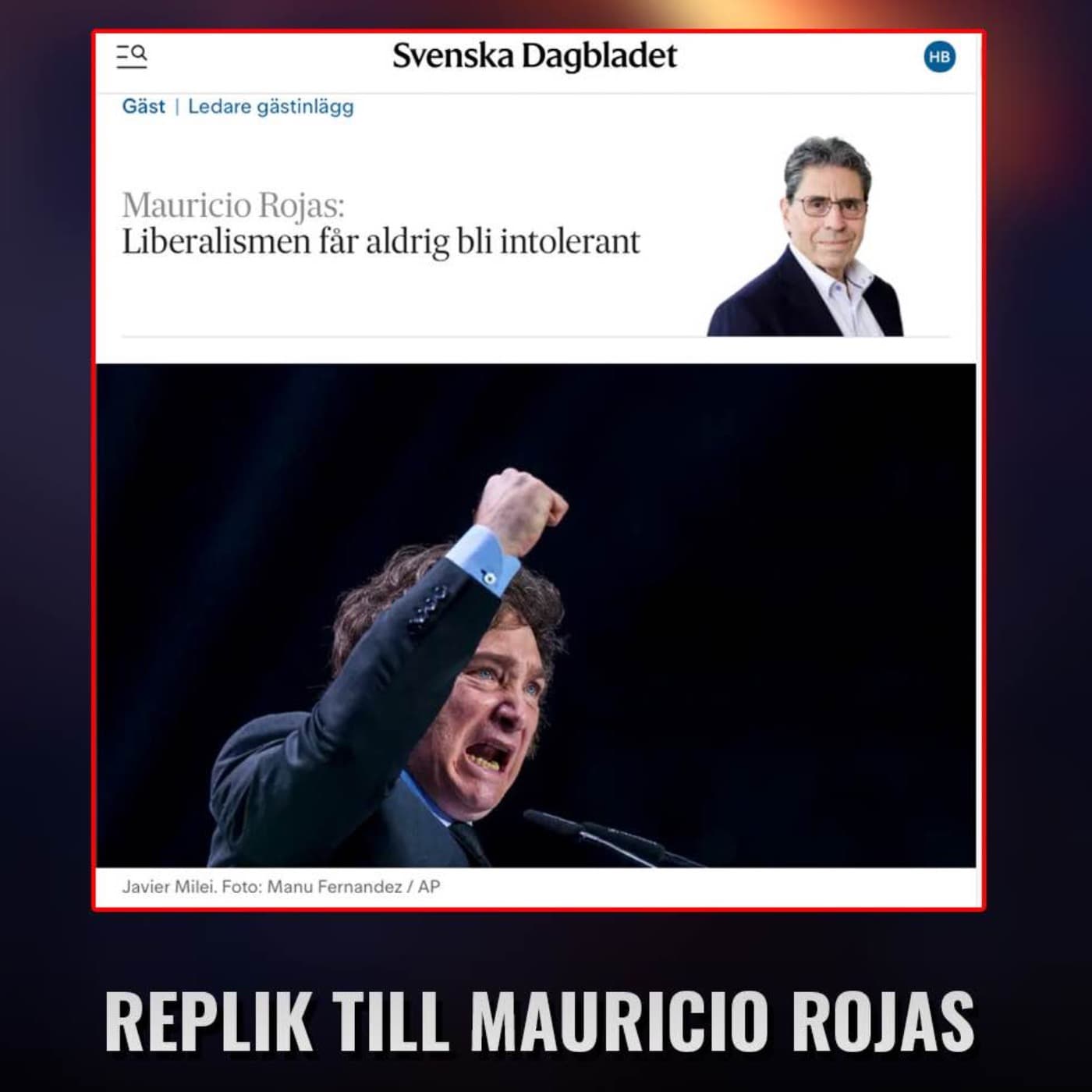 En ursäkt till poliserna i Örebro + Frågor till Mauricio Rojas artwork
