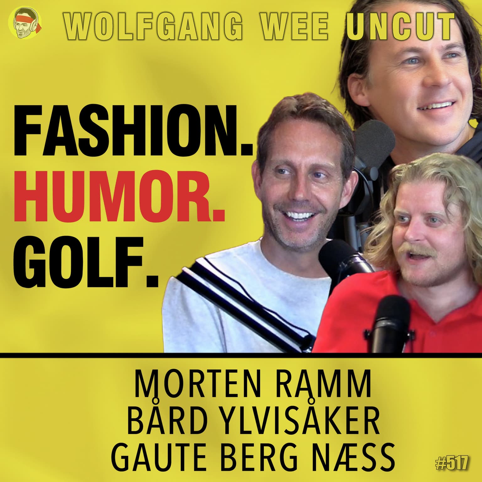 Morten Ramm, Bård Ylvisåker, Gucci Gaute Berg Næss | Golf, Fasan, Humor og Grenser, Design, Fashion, Komikere, Gauteshow artwork