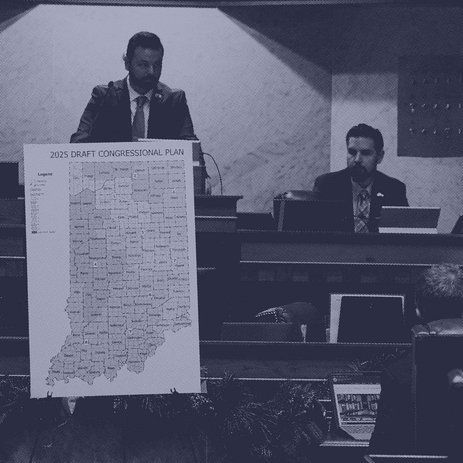 Roundup: Indiana Rejects Redistricting, Trump Bashes Immigrants In Pennsylvania artwork