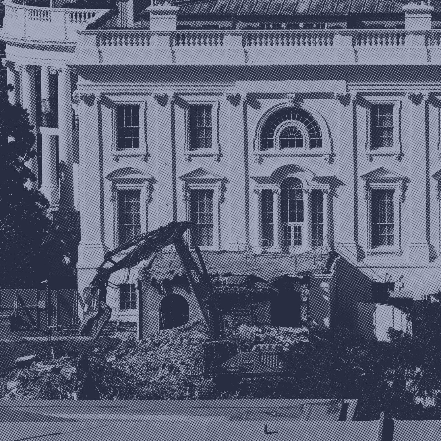 Trump Tears Down The White House East Wing To Build A Ballroom artwork