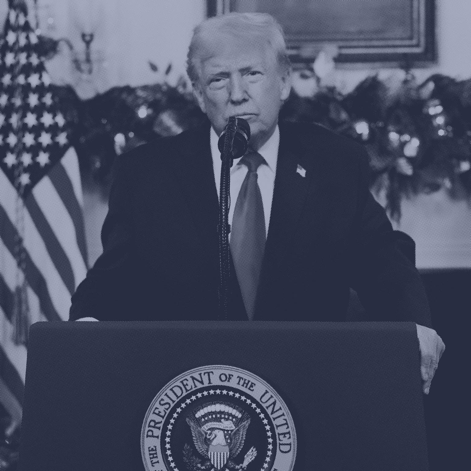 Trump Uses Prime-Time Speech To Blame Biden, Immigrants For Economy Woes artwork