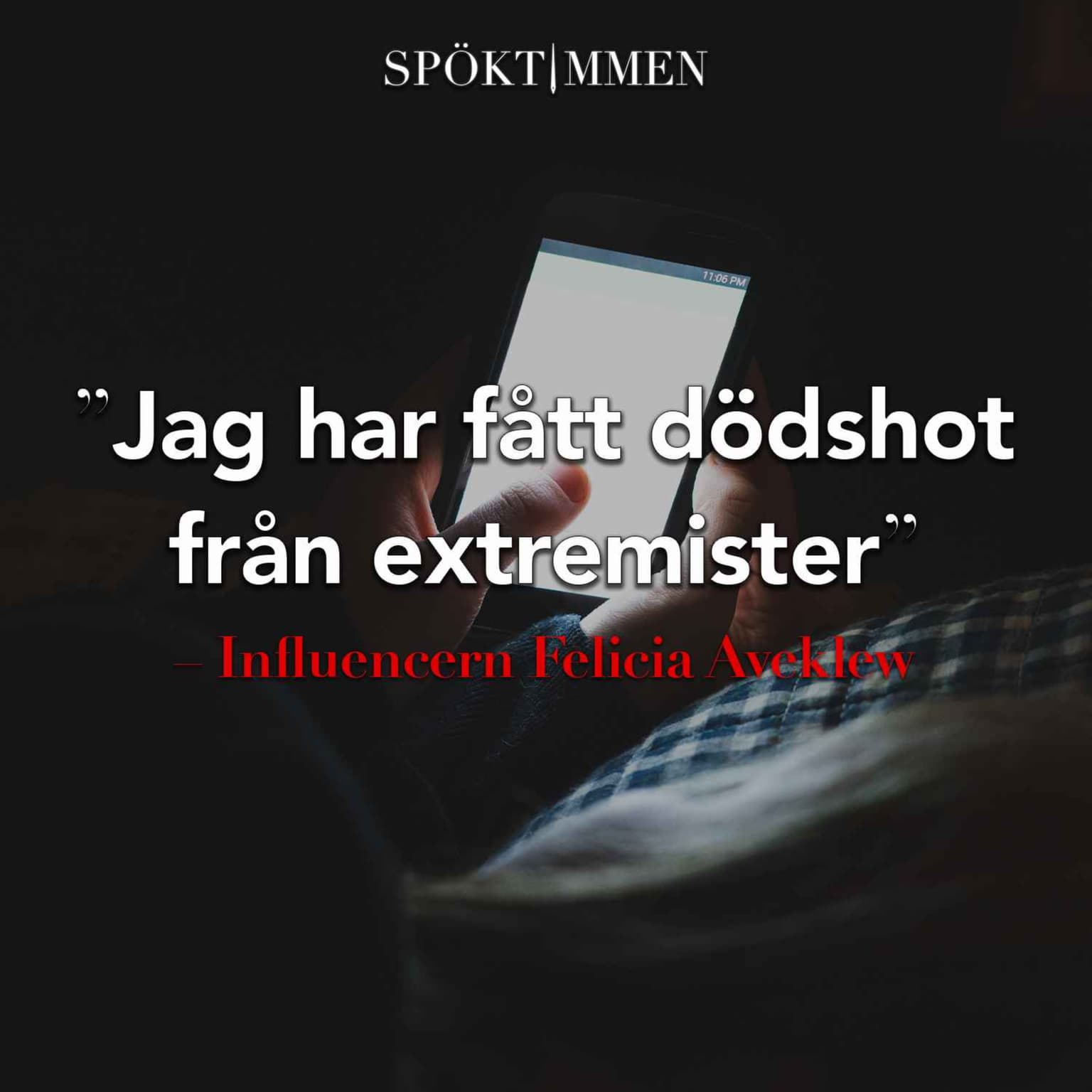 "Jag har fått dödshot från extremister" – Influencern Felicia Aveklew artwork