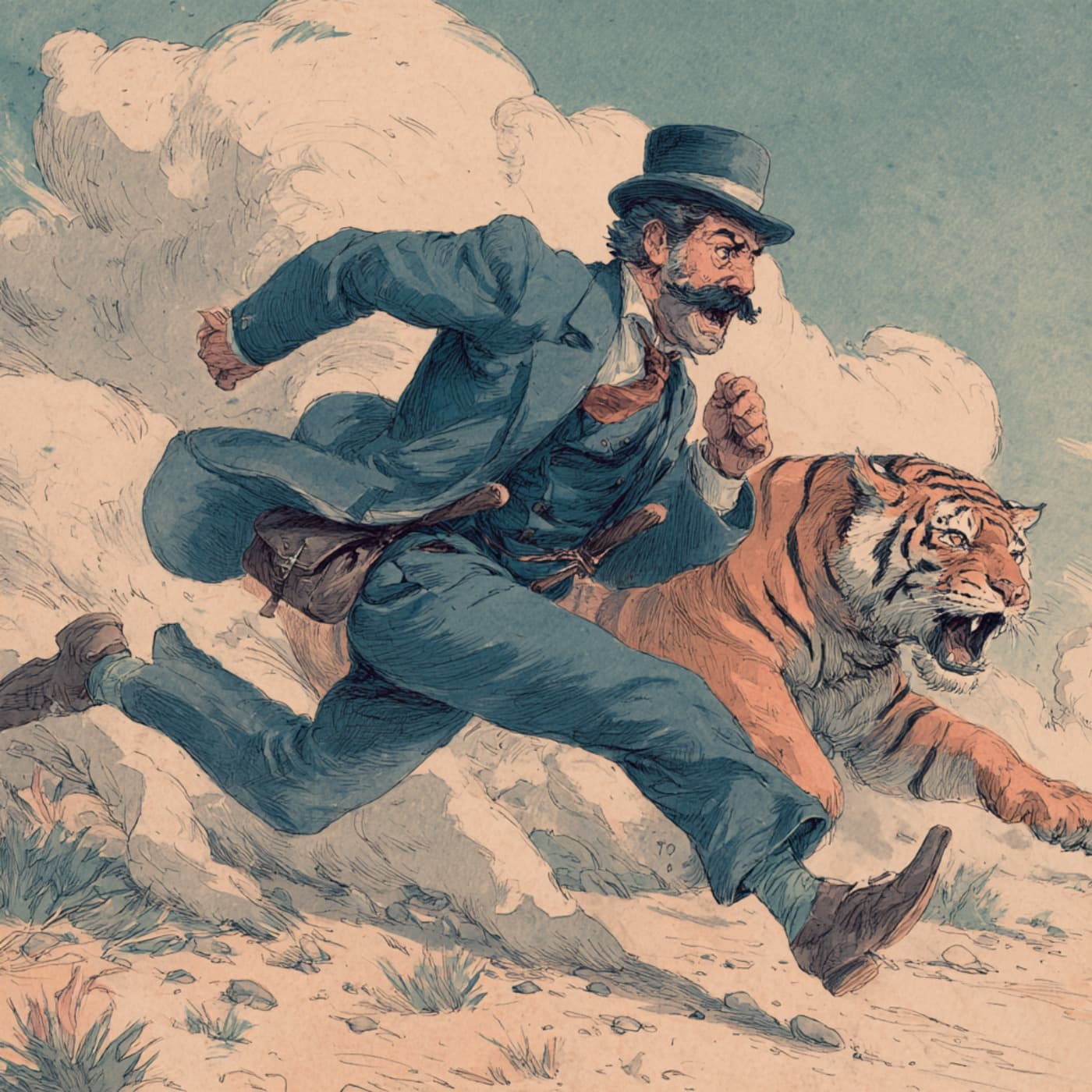 Den vilda tigerjakten artwork