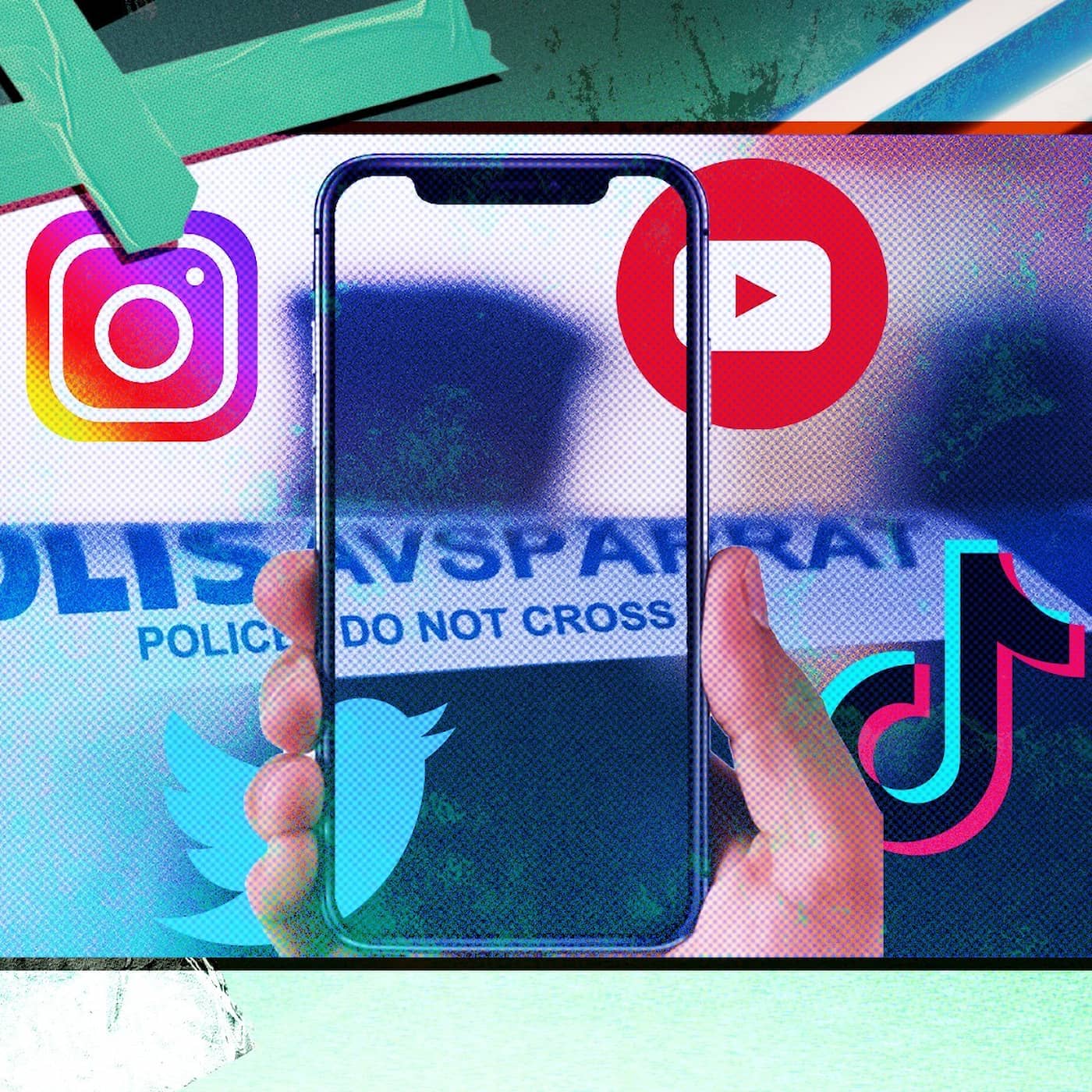 Polisen i sociala medier och deras hemliga konton artwork