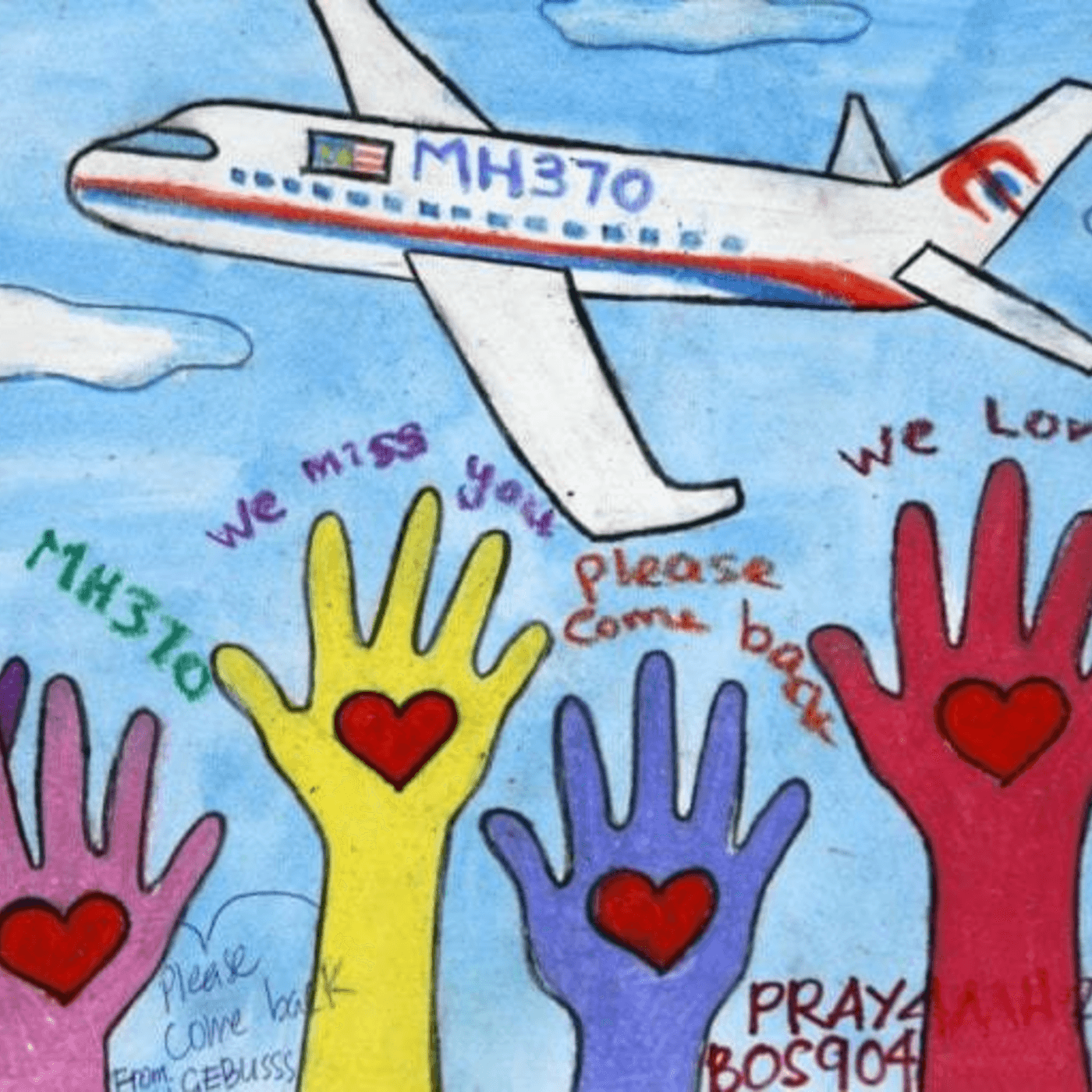 13: Malaysia Airlinesin lento 370 artwork