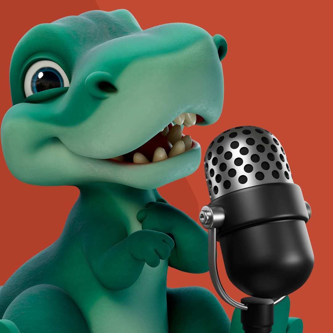 Hugo putter Dino (med Fjæsing) artwork
