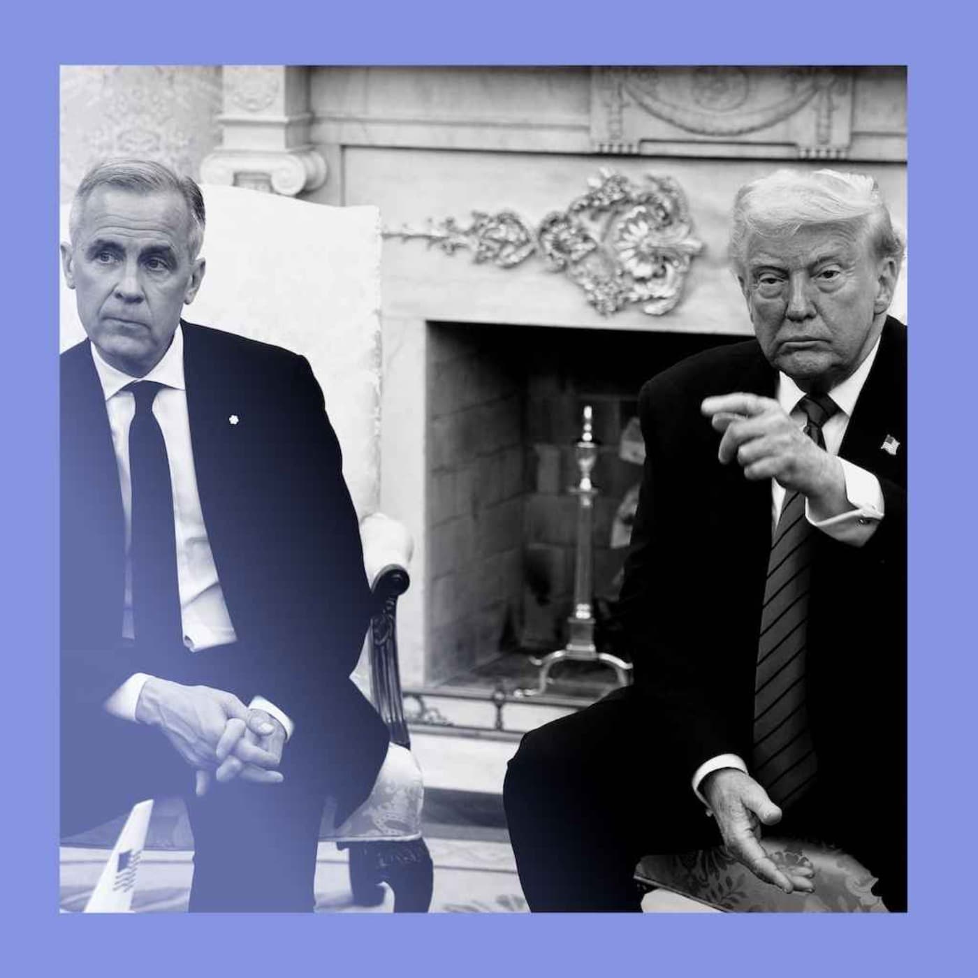 Man of steel, and aluminium: Carney talks trade with Trump artwork