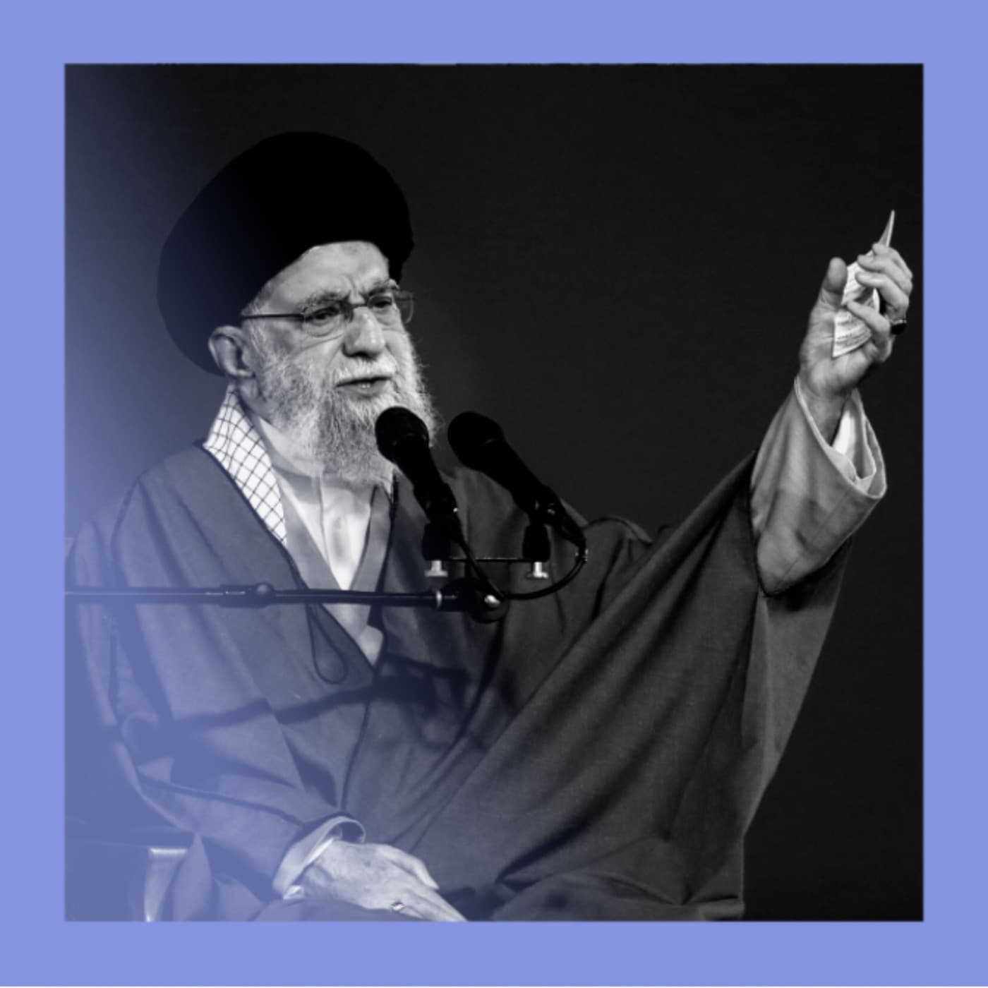 Not-deciding factor: Iran’s supreme leader artwork