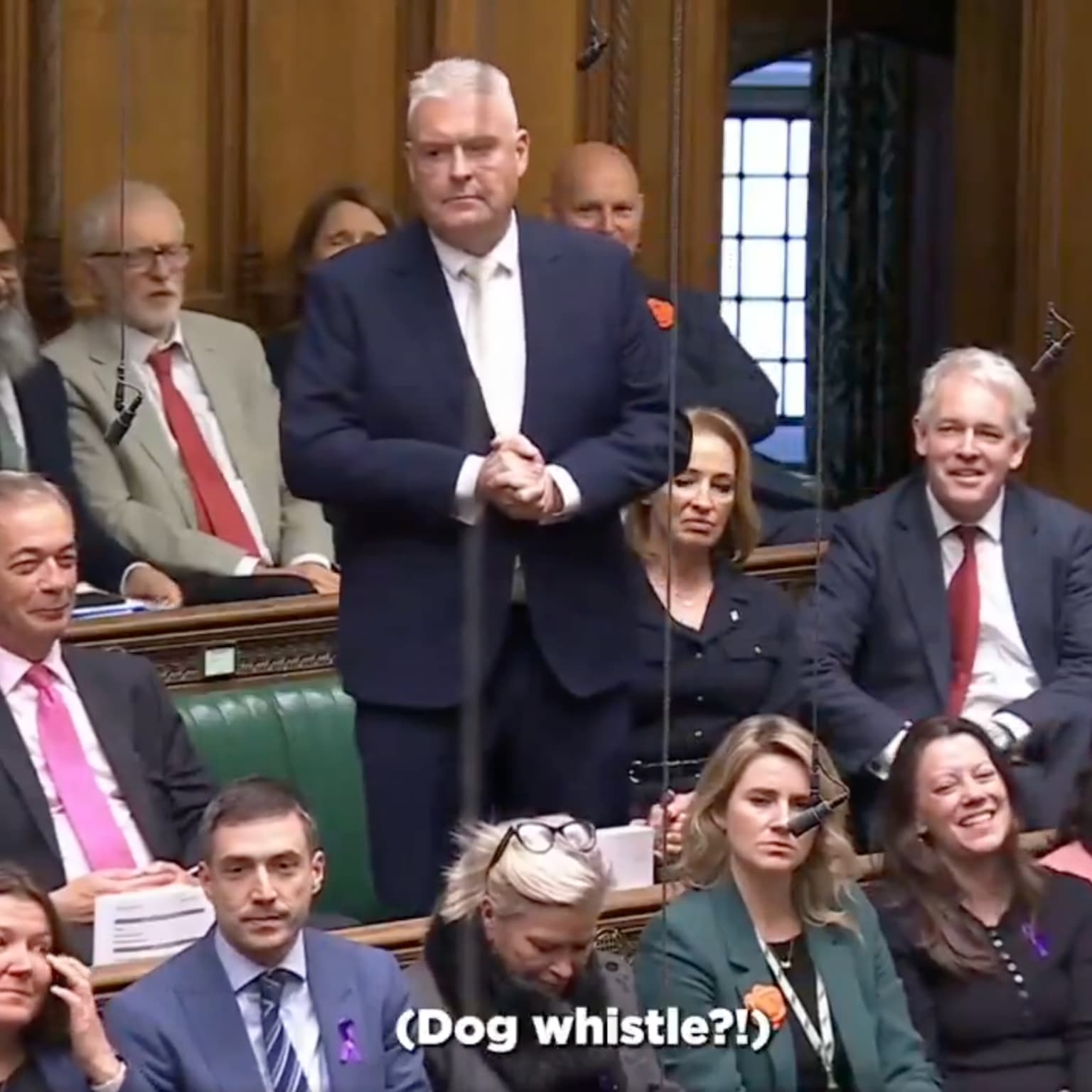 PMQs: Labour's 'dog whistle politics' artwork