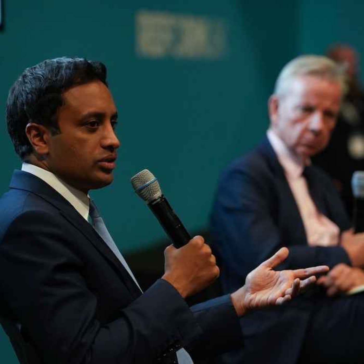 Reform's Zia Yusuf in conversation with Michael Gove artwork