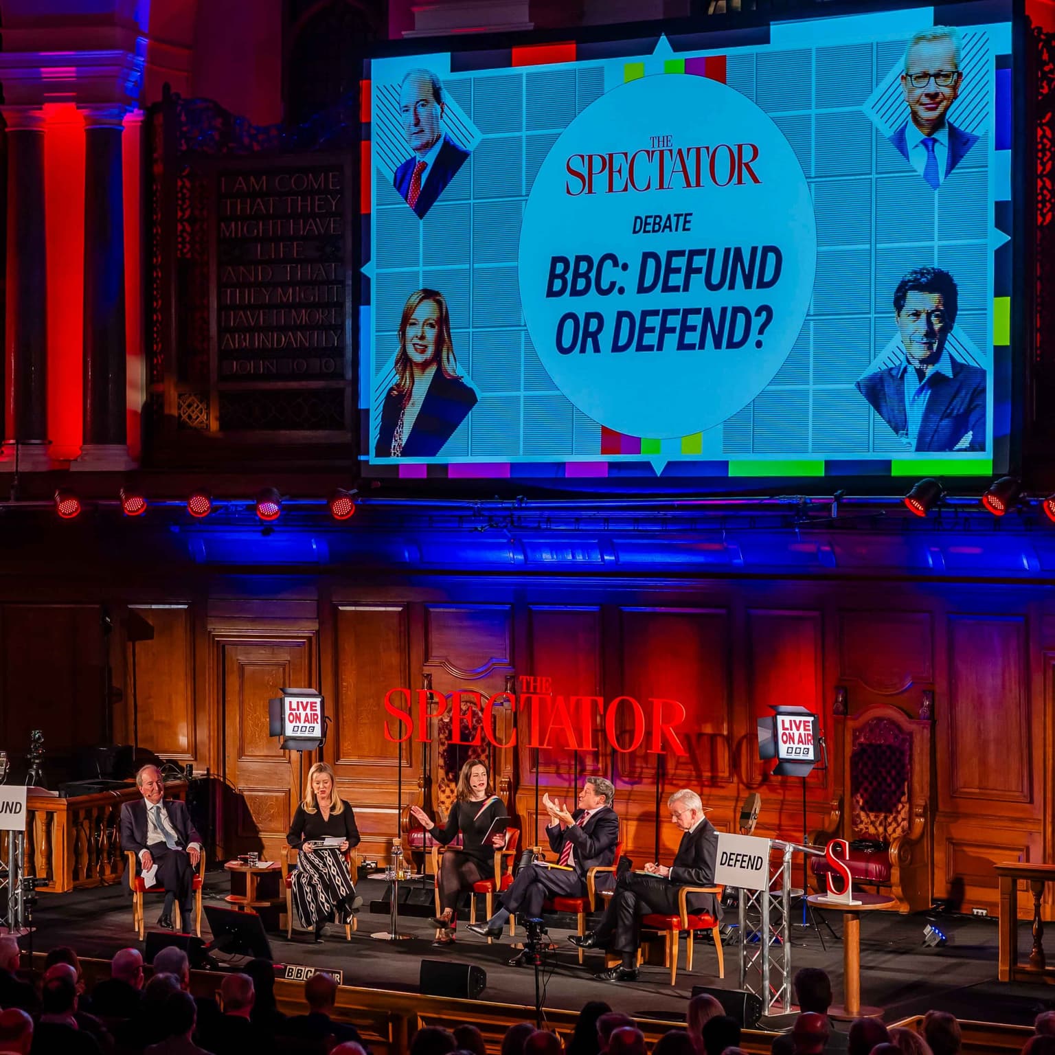 LIVE: Should we defund or defend the BBC? | Michael Gove & Jon Sopel v Charles Moore & Allison Pearson artwork