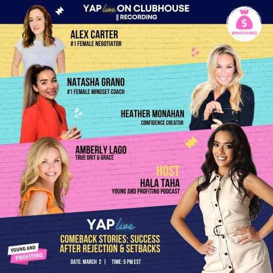 YAPLive: Comeback Stories, Success After Rejection & Setbacks with Alex Carter, Natasha Grano, Heather Monahan, and Amberly Lago | Uncut Version | Human Behavior artwork