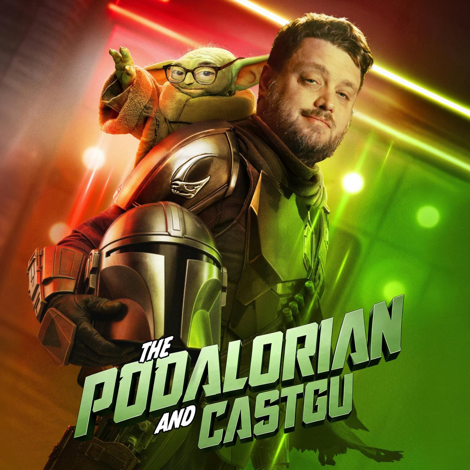 The Mandalorian and Grogu with Chris Gethard artwork