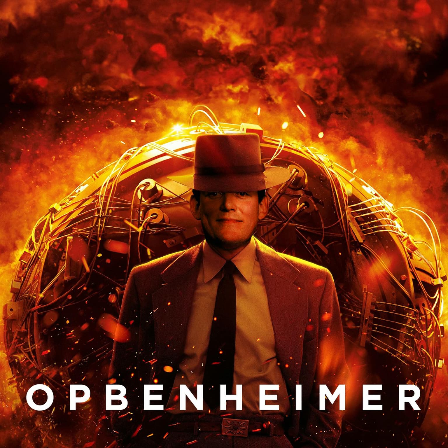 Oppenheimer with Marie Bardi artwork