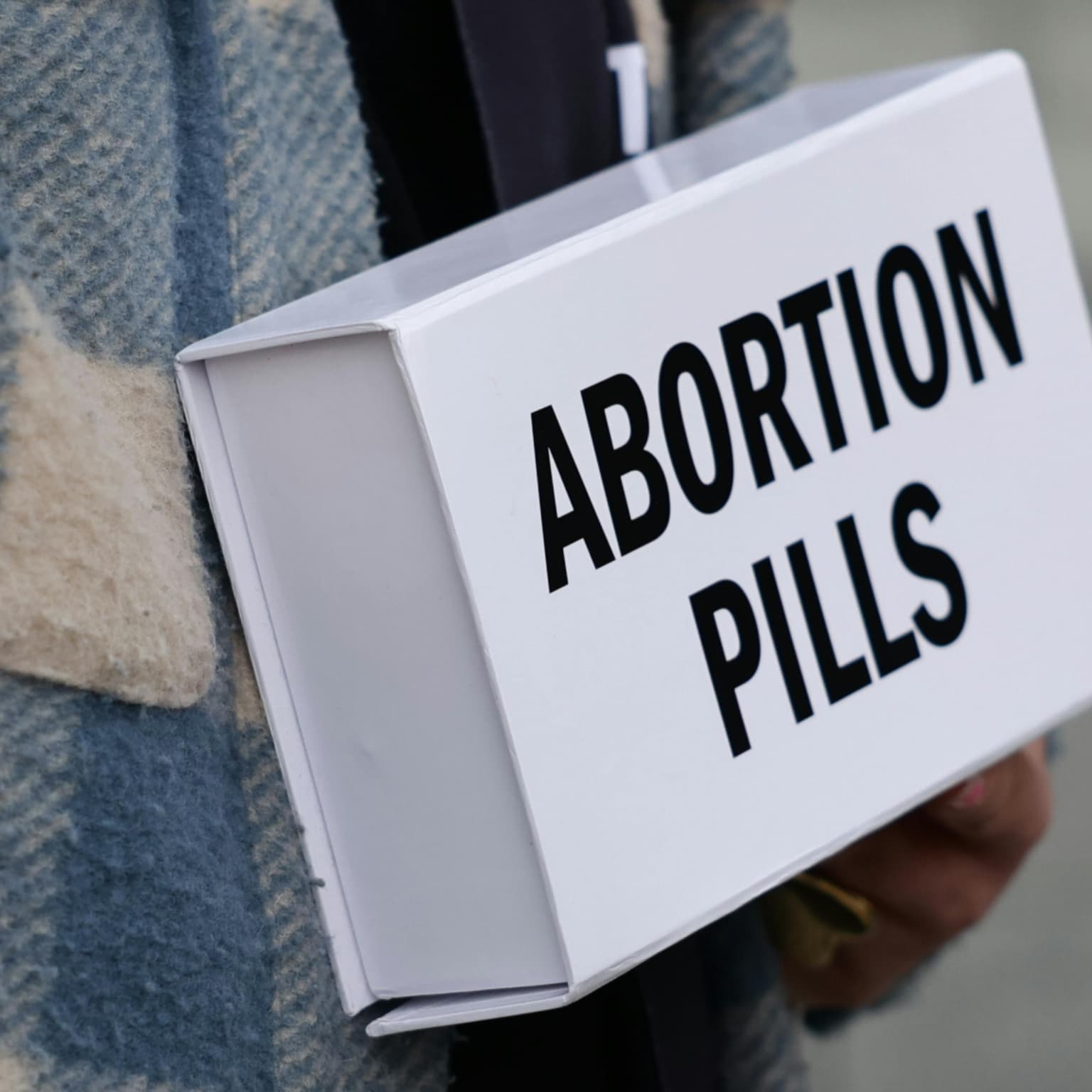Abortion pills at the Supreme Court artwork
