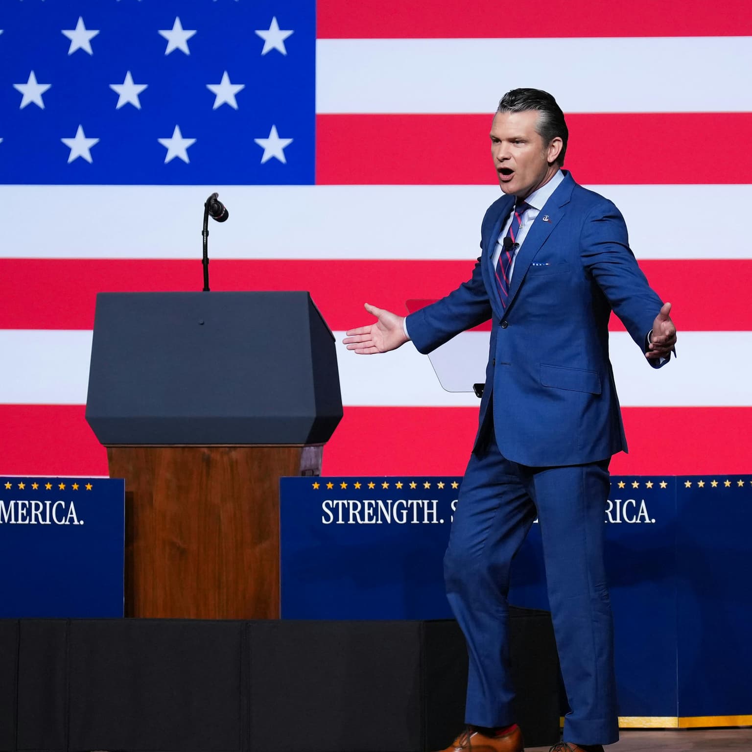 Hegseth’s hectic military artwork