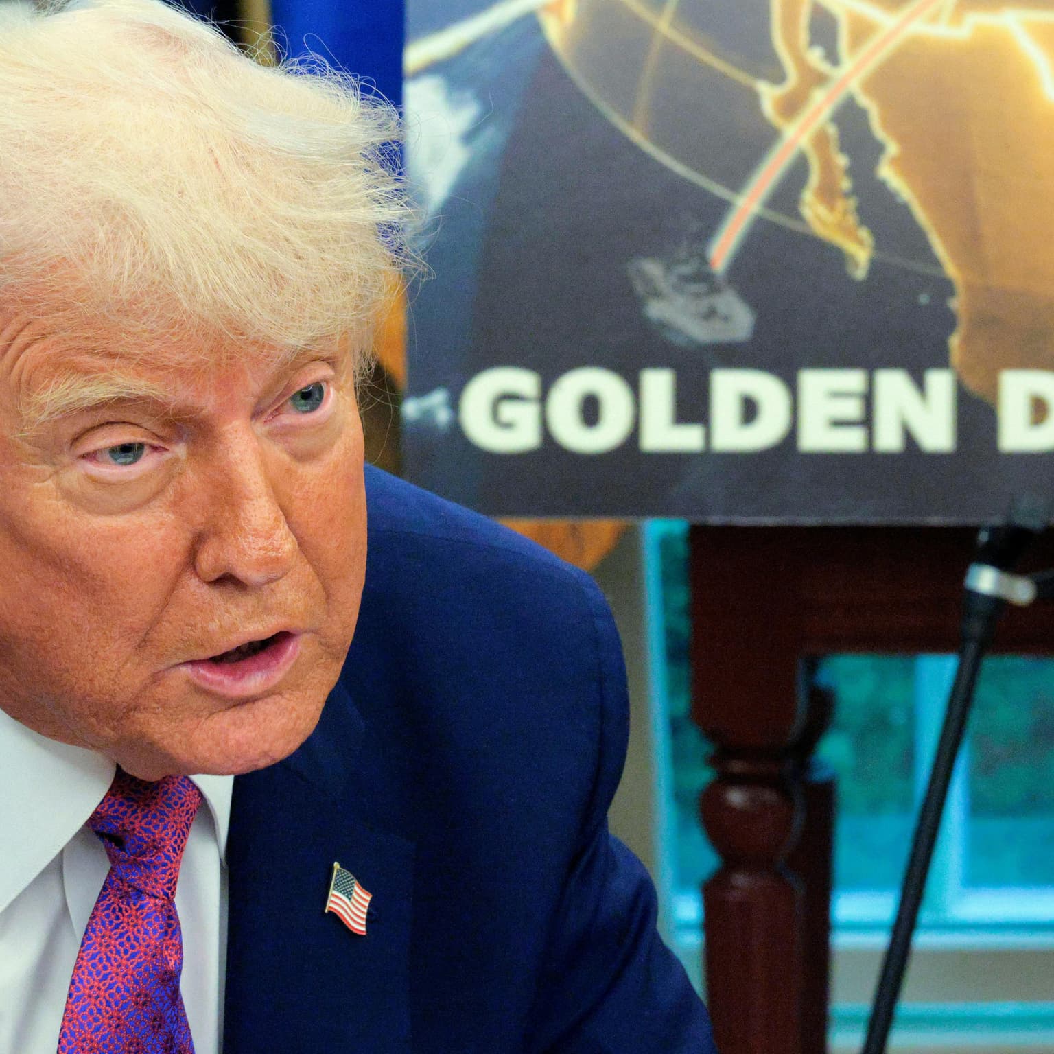 Donald Trump's "Golden Dome" artwork